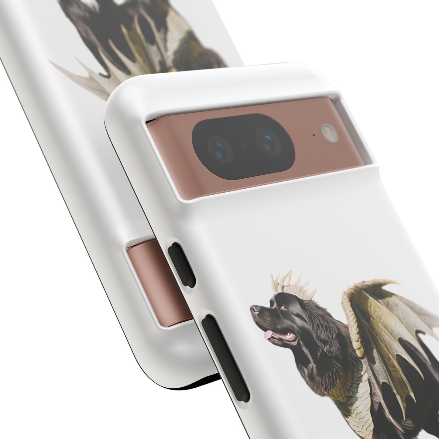 Magical Newfoundland Dog Phone Case - Tough & Stylish Cover with Winged Canine Design