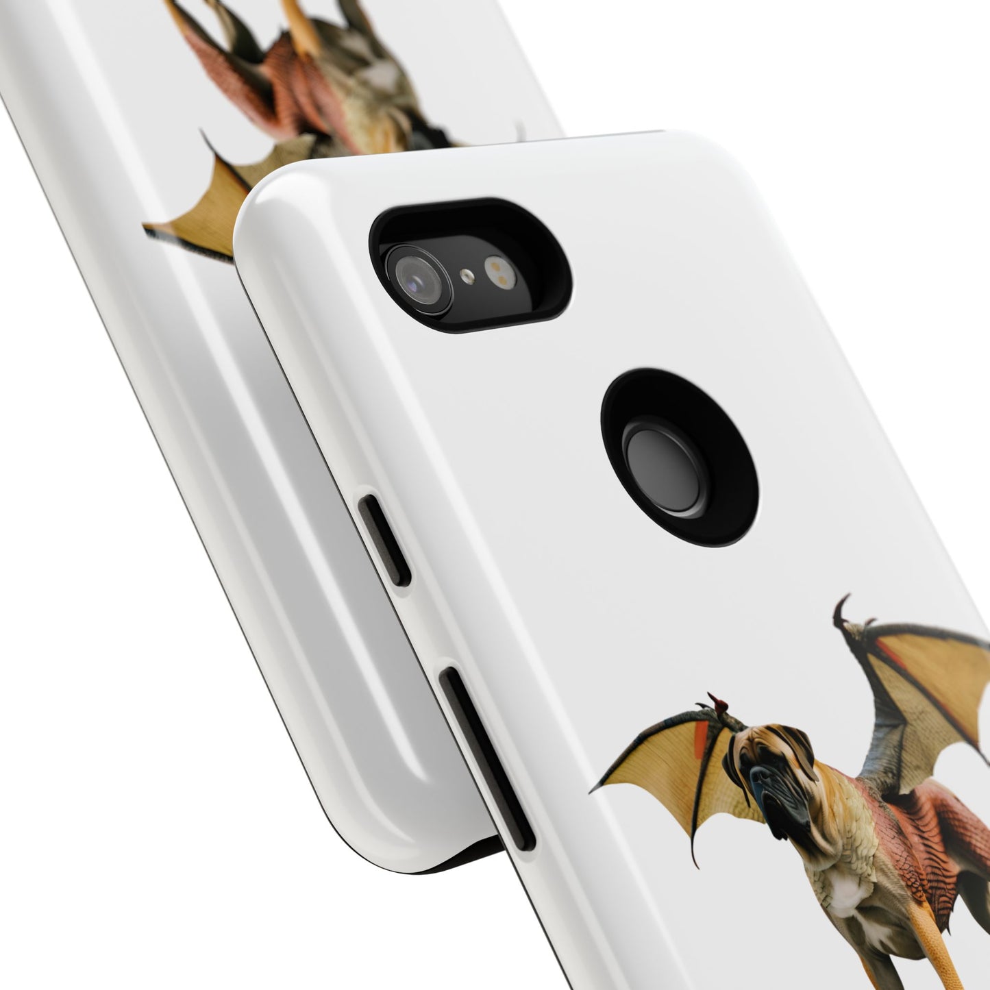 Fantasy Bullmastiff Dog Dragon Phone Case - Tough Cases with Winged Design