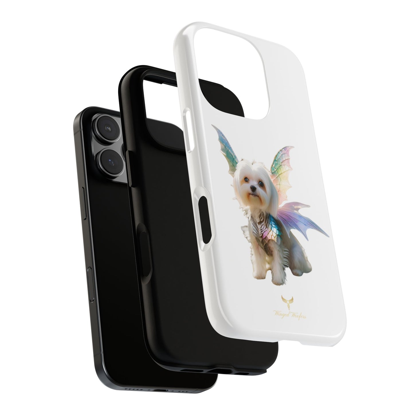 Maltese Dog with Wings Tough Phone Cases