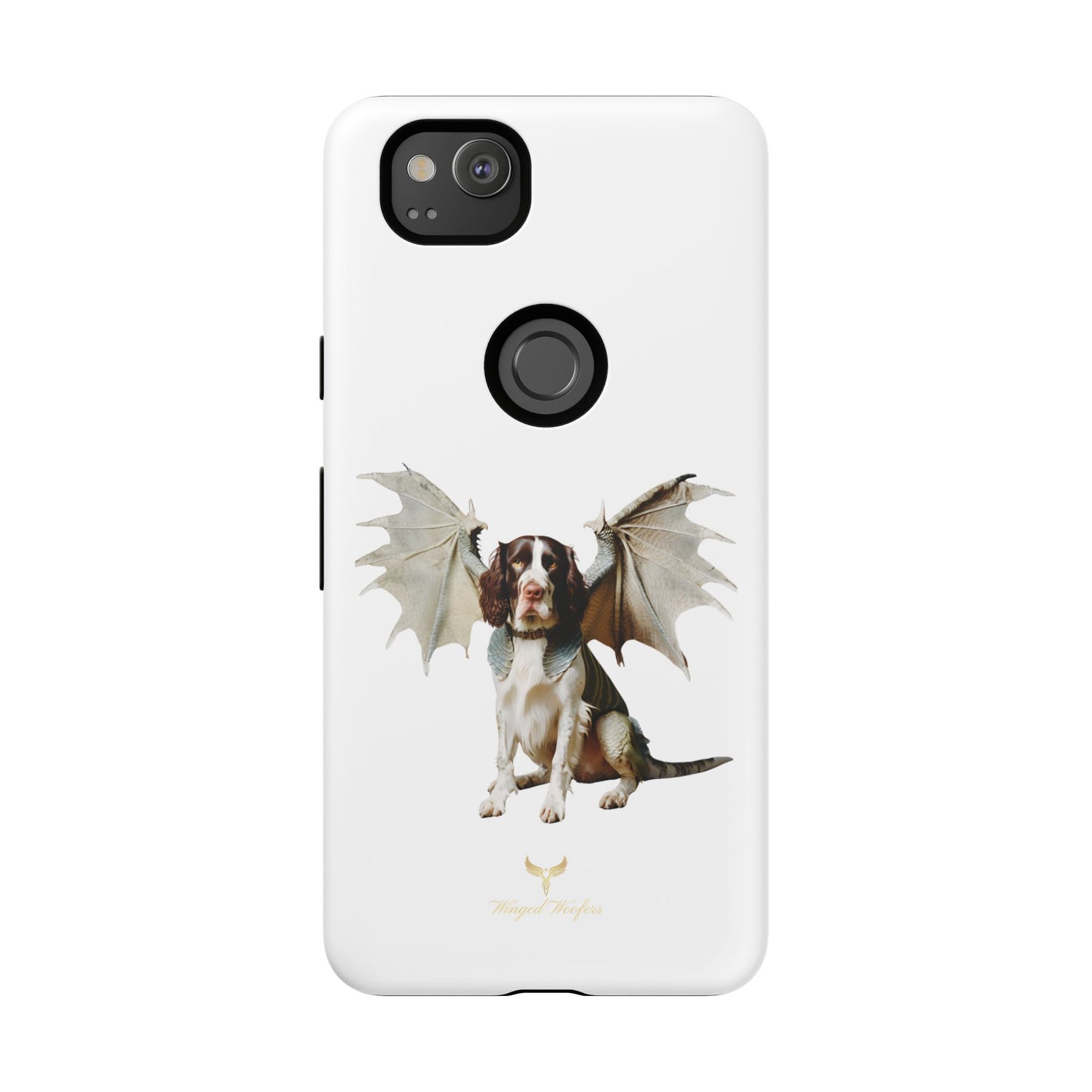 Fantasy Springer Spaniel Dog Phone Case - Tough Cases with Winged Companion Design