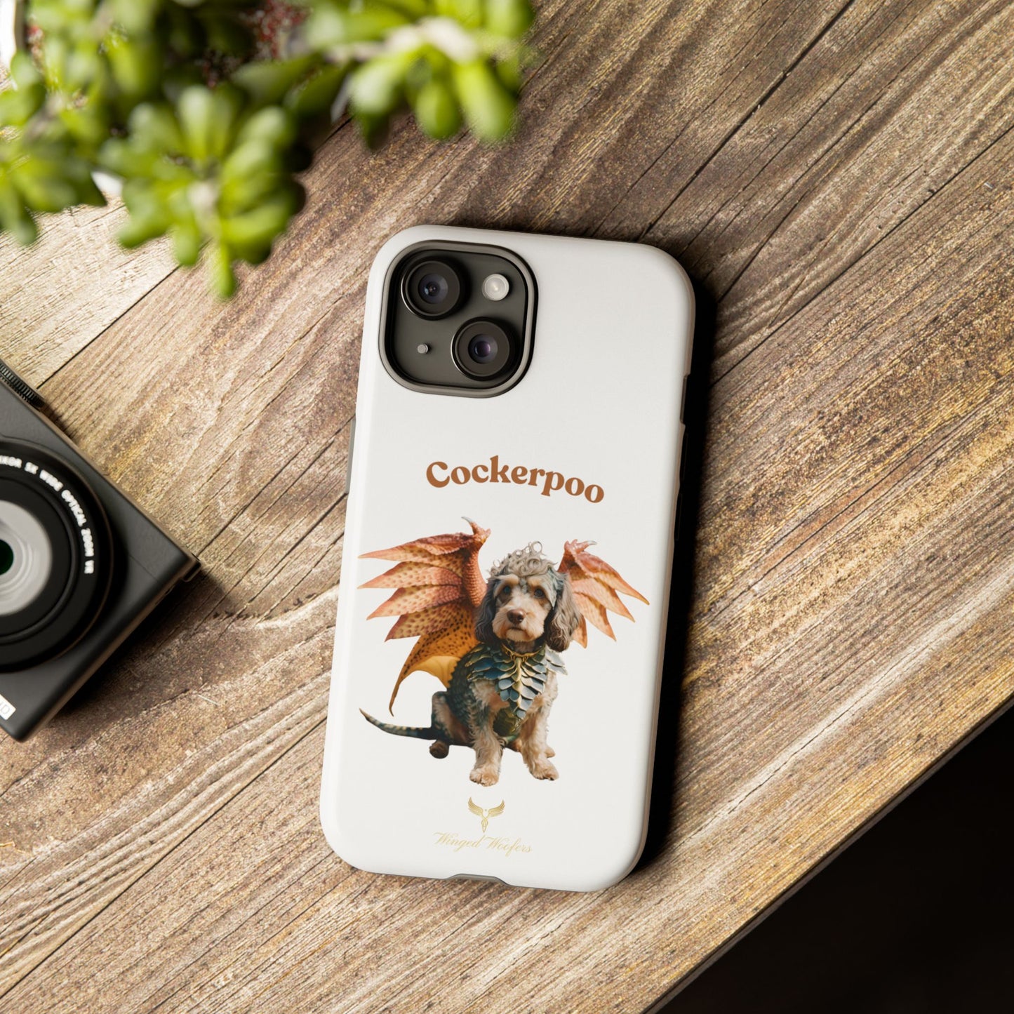 Cockerpoo Dragon Phone Case – Tough & Whimsical Pet Lover Gift