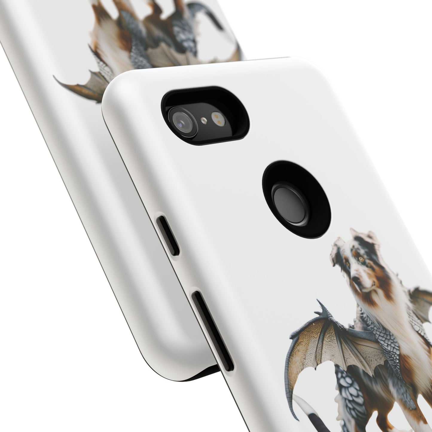 Fantasy Australian Shepherd Dog Phone Case with Wings - Tough Cases for Animal Lovers