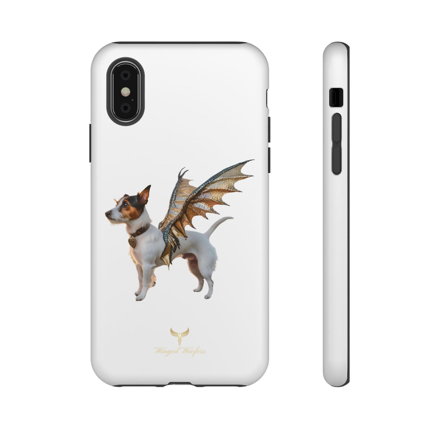 Fantasy Pet Phone Case - Tough Cases with Winged Jack Russell Dog Design