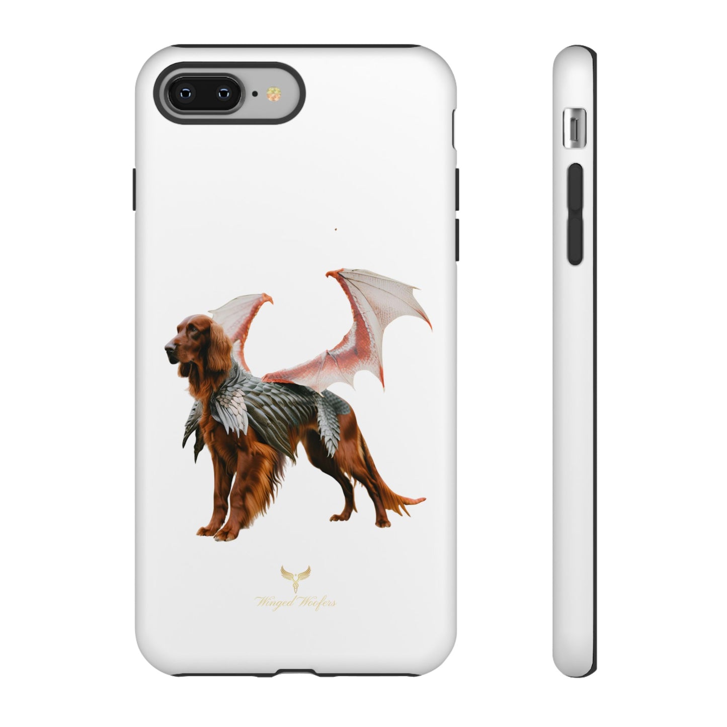 Fantasy Irish Setter with Dragon Wings Phone Case - Tough Cases with Winged Dog Design