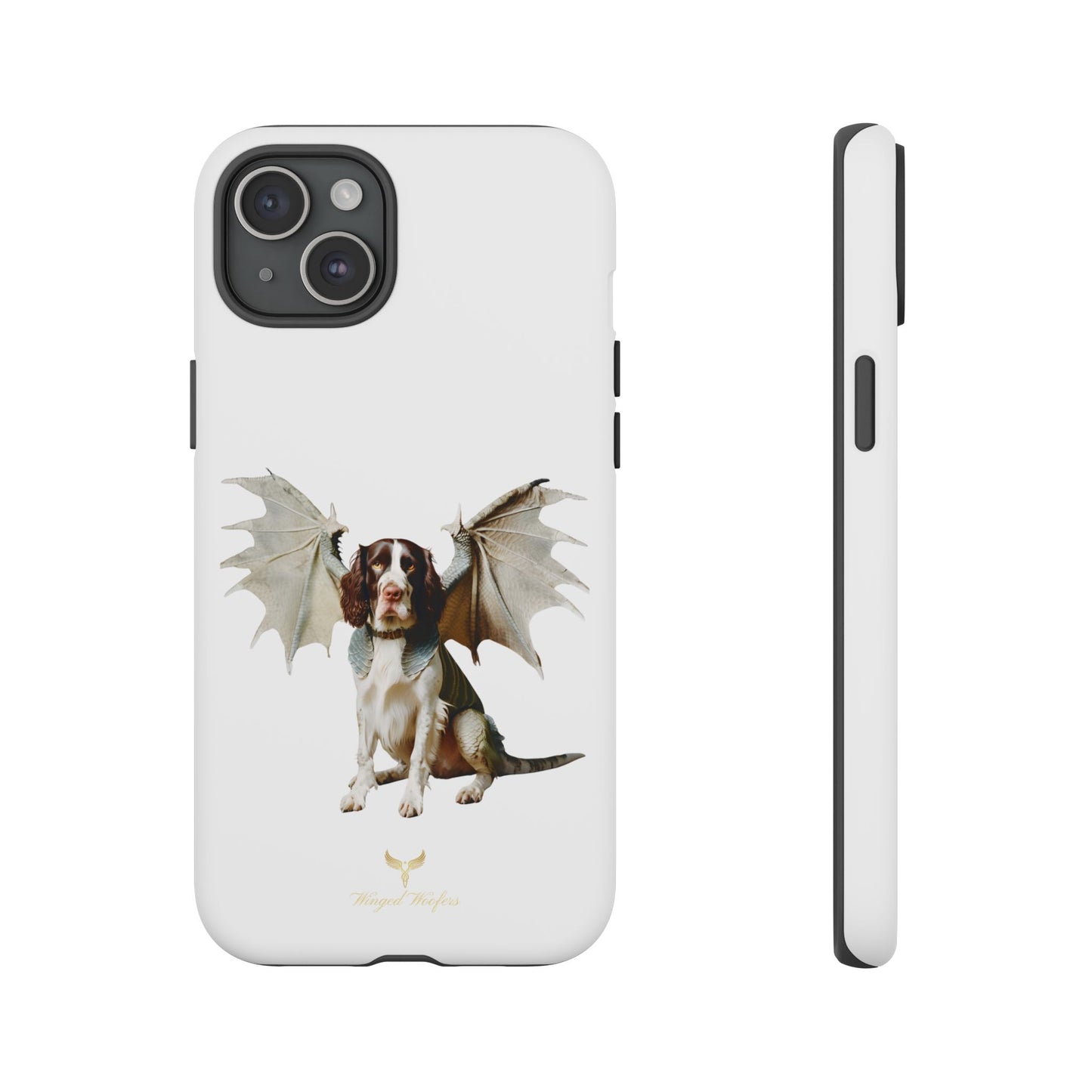 Fantasy Springer Spaniel Dog Phone Case - Tough Cases with Winged Companion Design