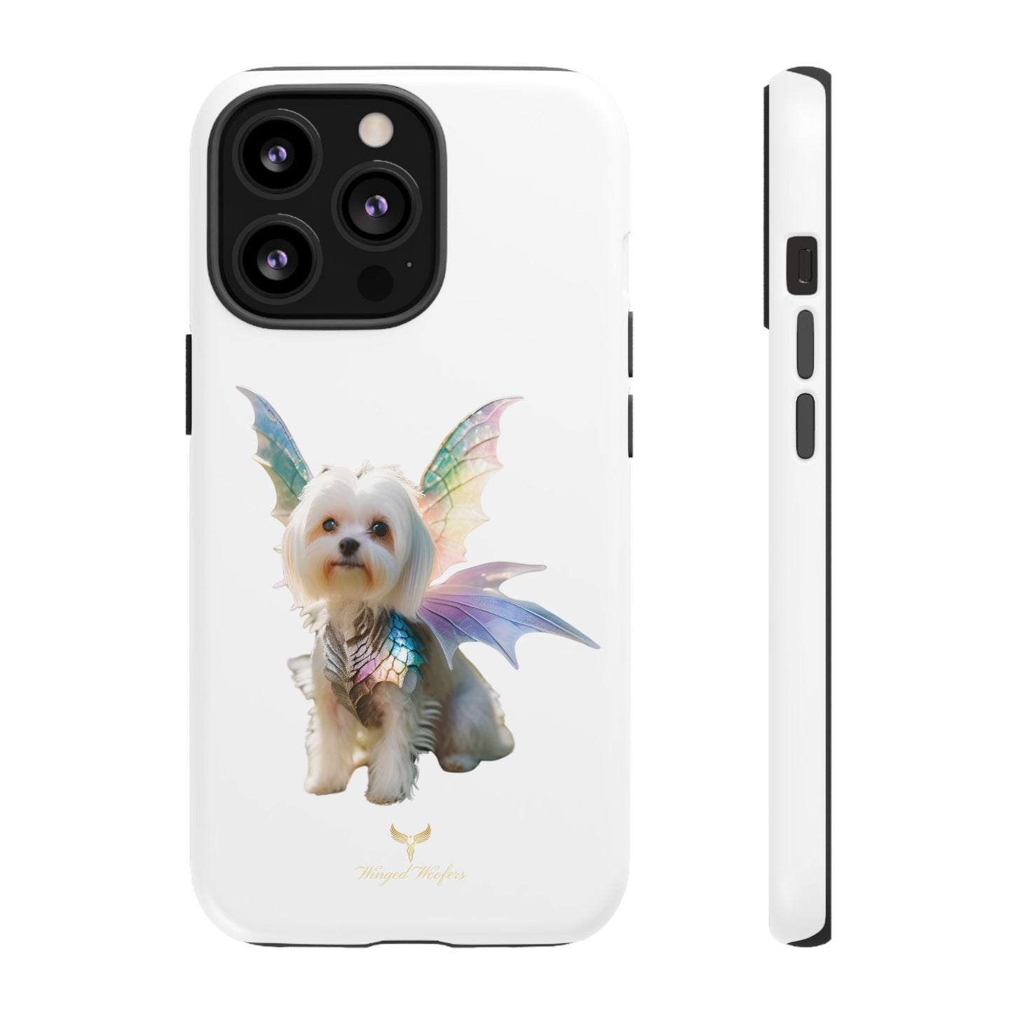 Maltese Dog with Wings Tough Phone Cases