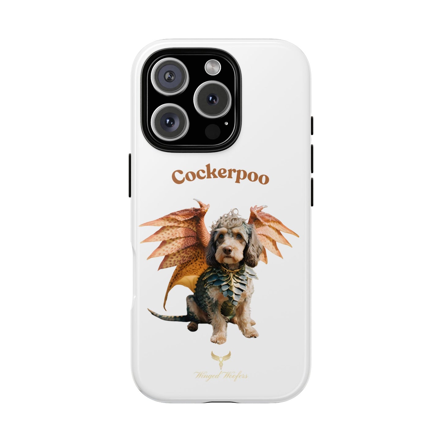 Cockerpoo Dragon Phone Case – Tough & Whimsical Pet Lover Gift