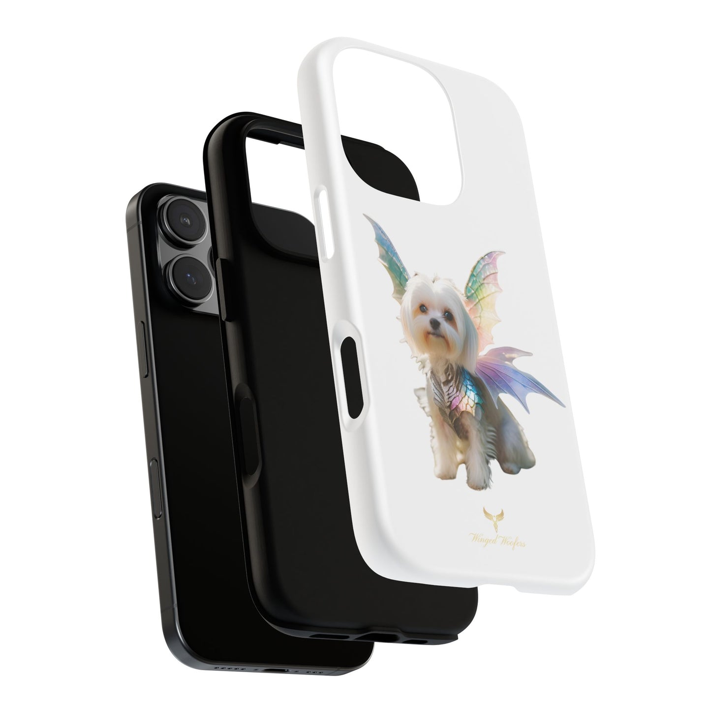 Maltese Dog with Wings Tough Phone Cases