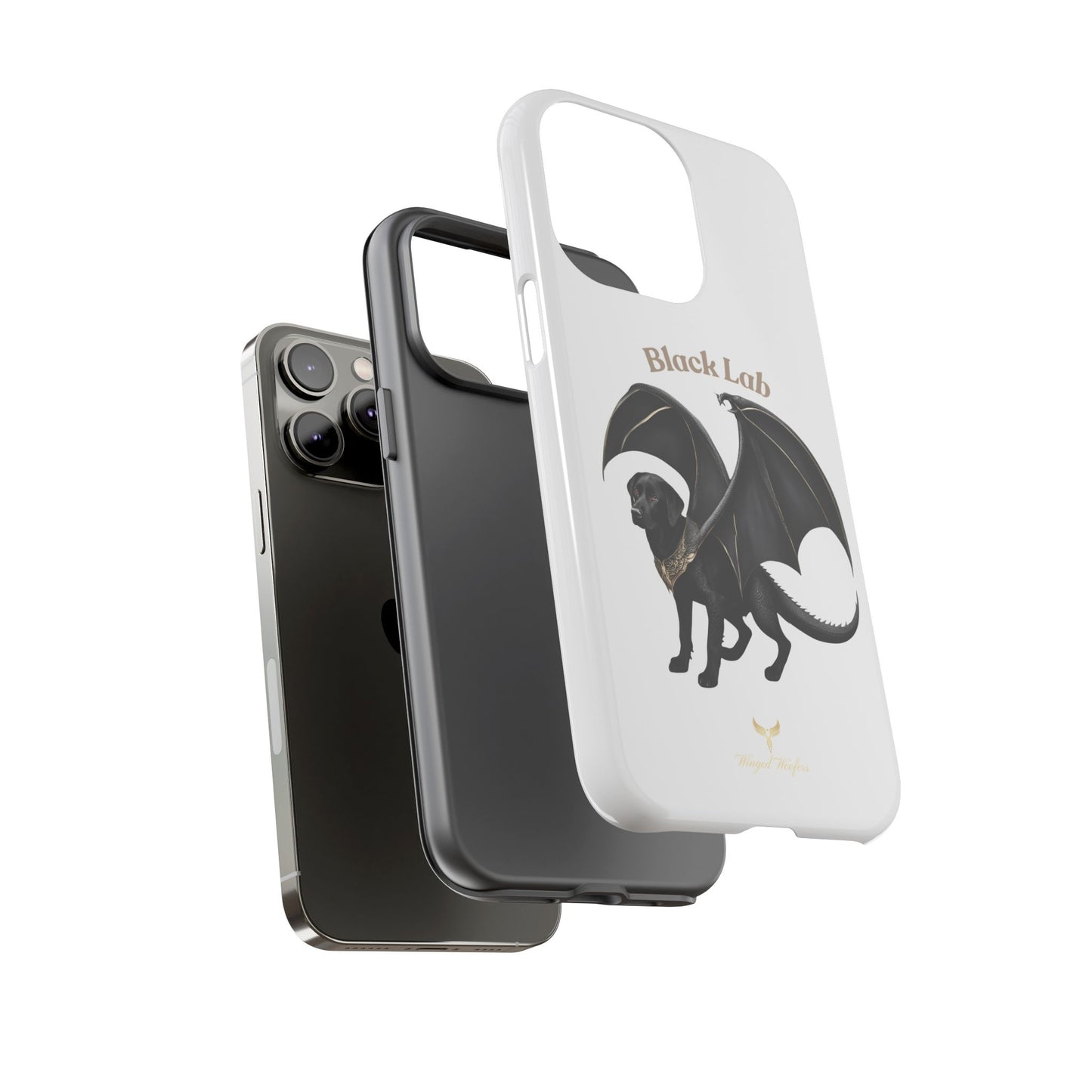 Black Labrador Dragon Case - Tough Phone Case for Pet Lovers