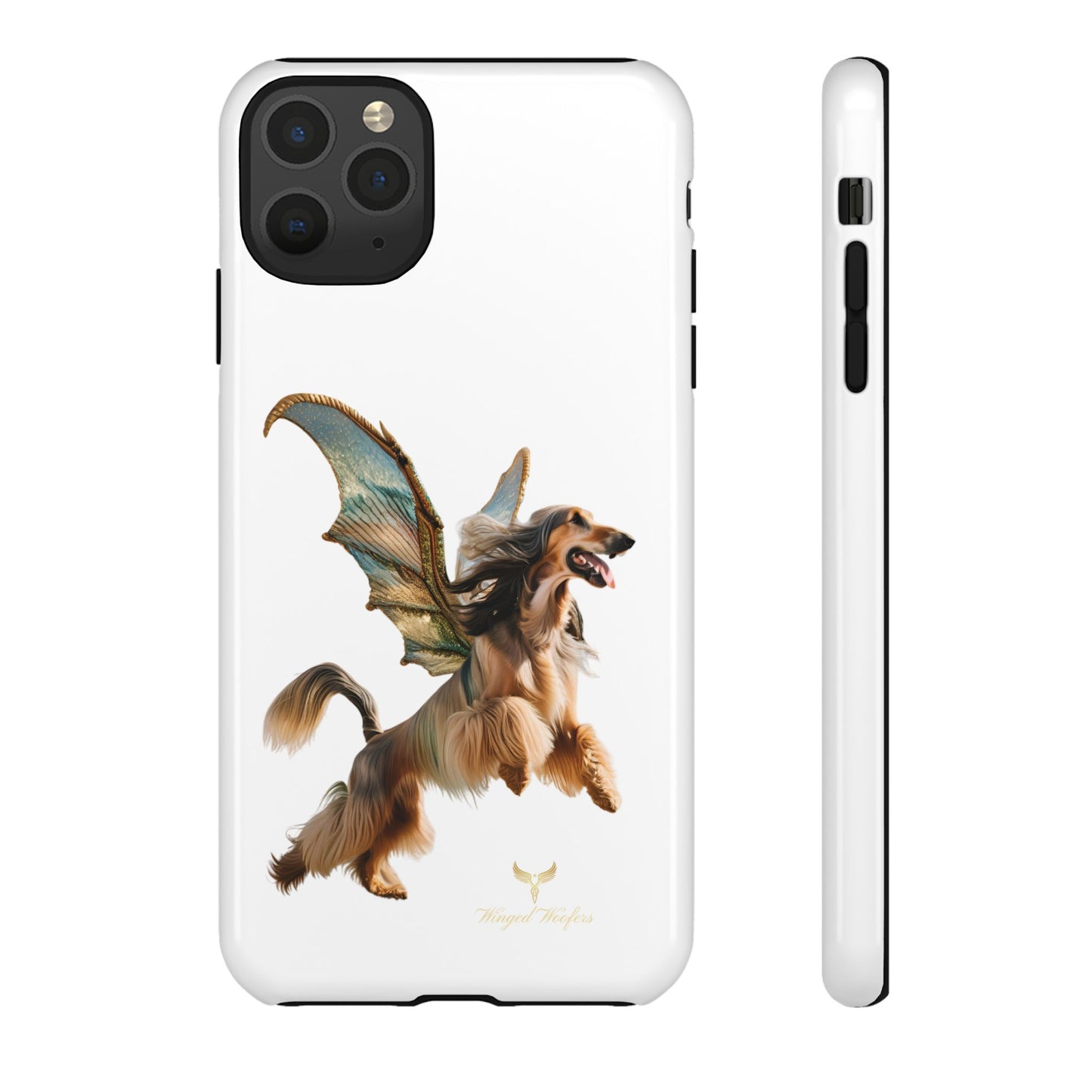 Magical Afghan Hound Dog Phone Case - Tough Cases with Winged Design