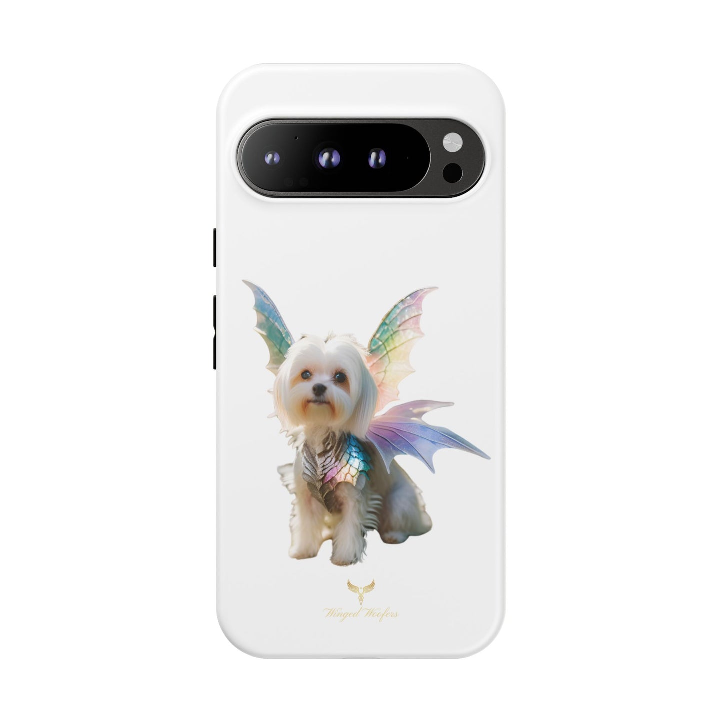 Maltese Dog with Wings Tough Phone Cases