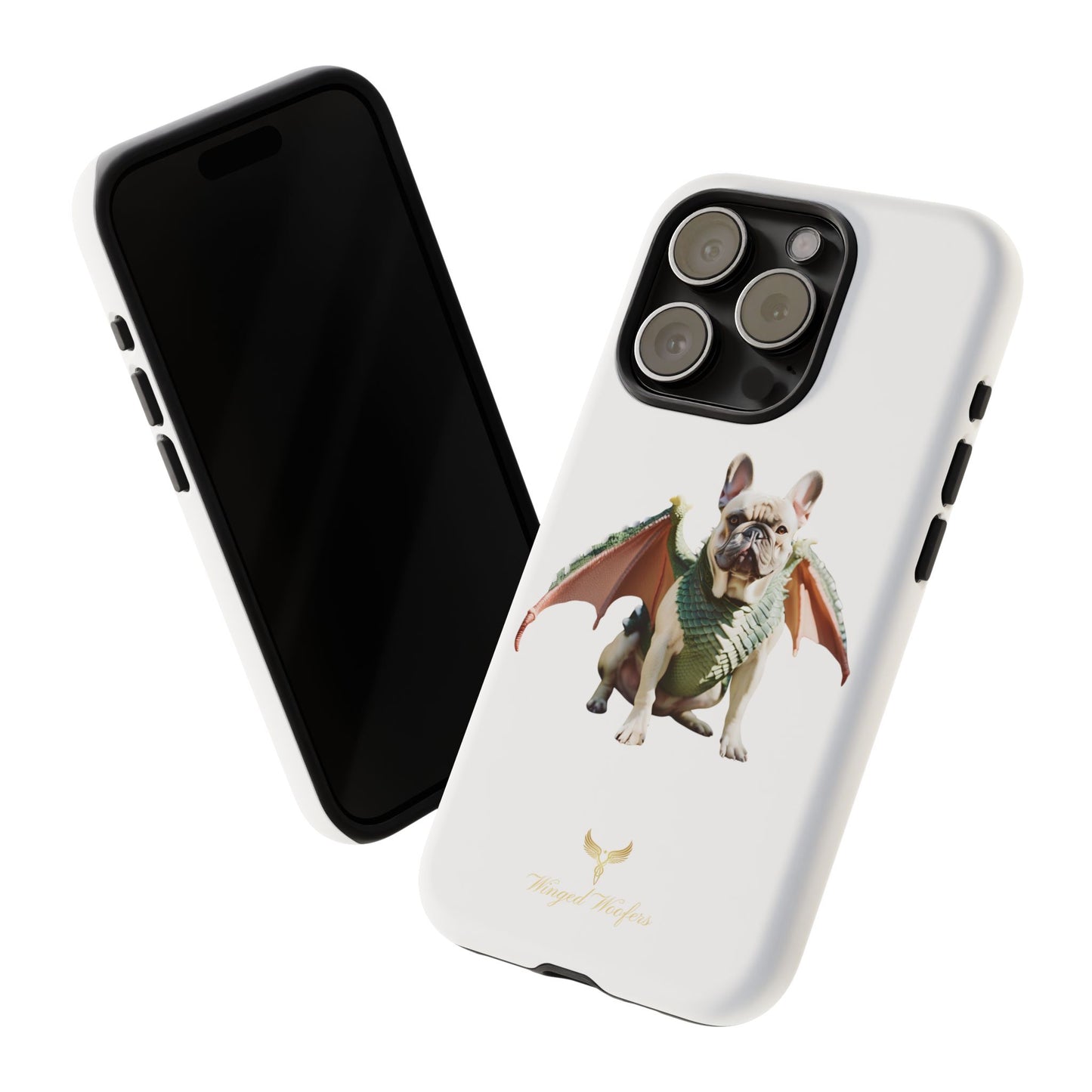 Fantasy French Bulldog Pet Phone Case with Dog in Wings Design