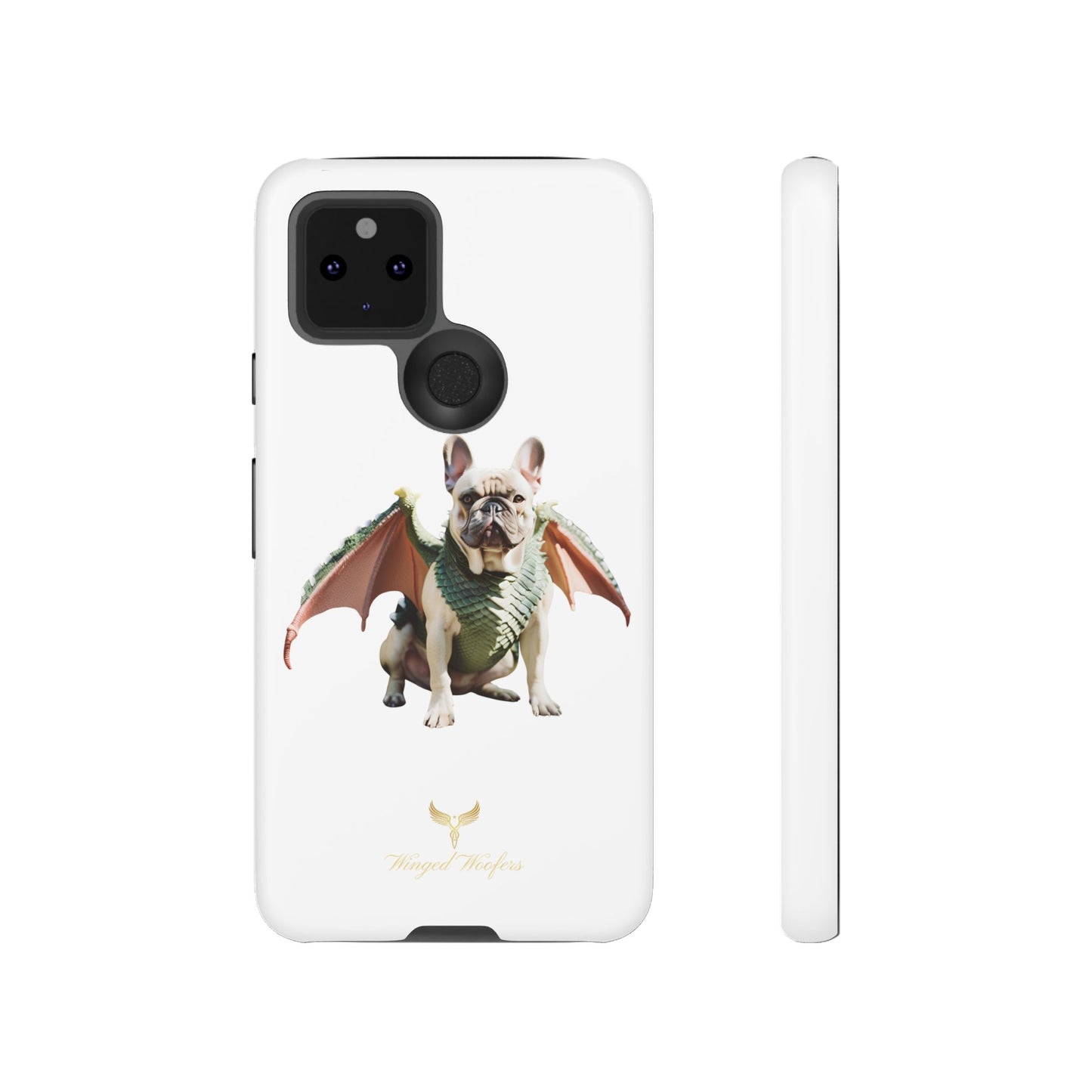 Fantasy French Bulldog Pet Phone Case with Dog in Wings Design