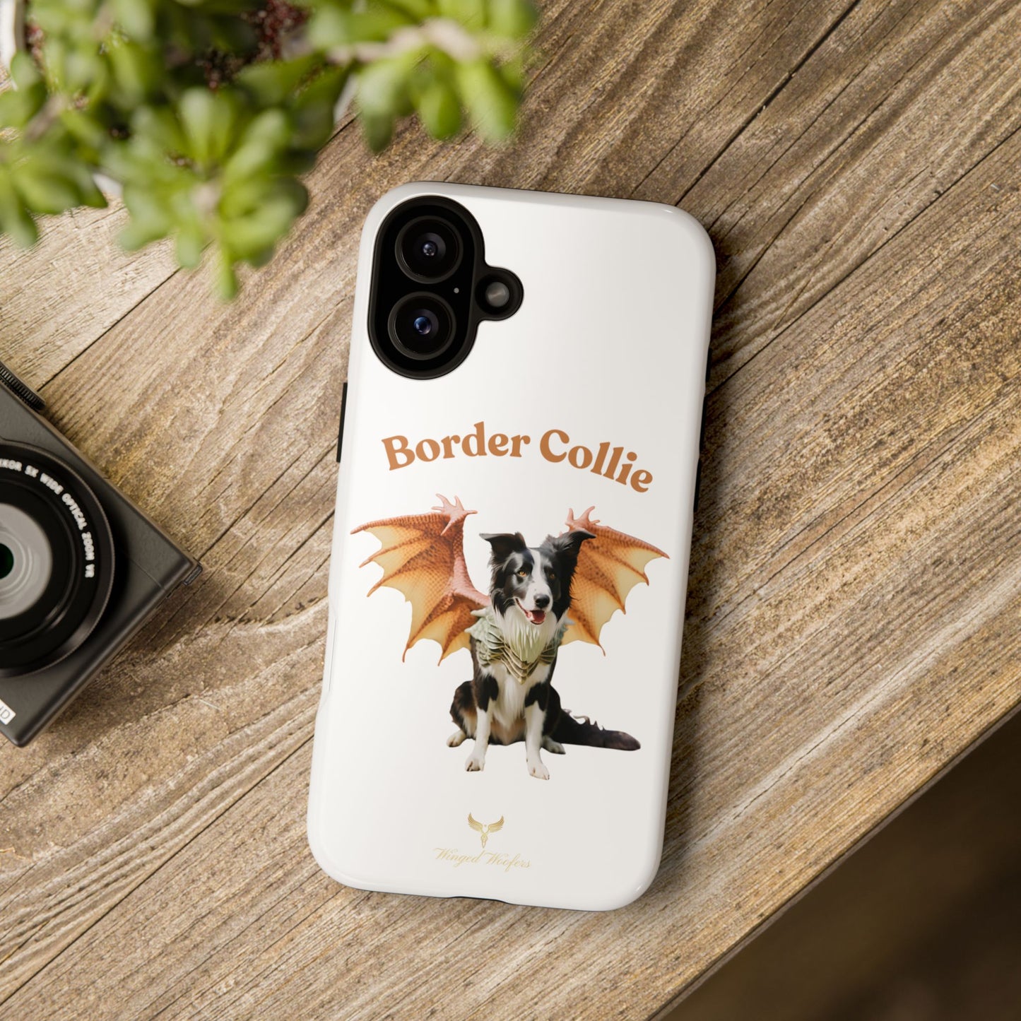 Border Collie Dragon Phone Case - Tough Cases for Dog Lovers