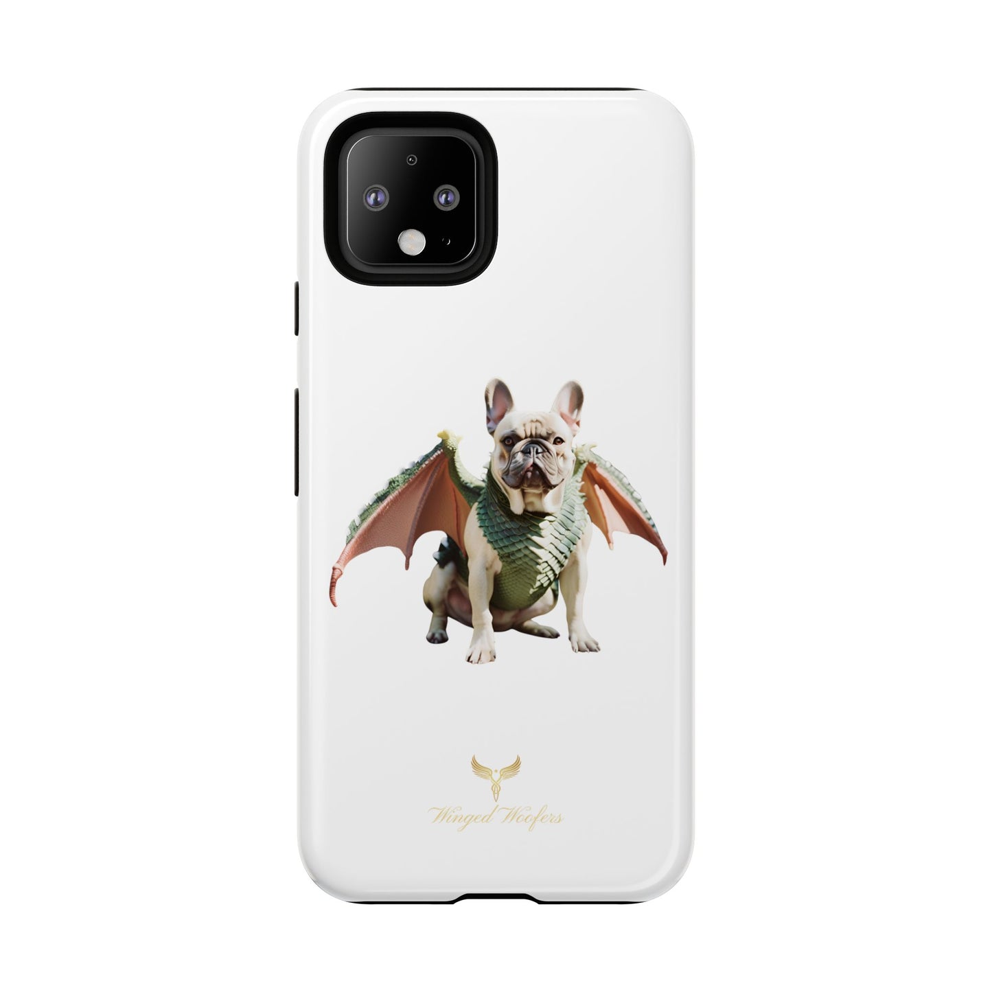 Fantasy French Bulldog Pet Phone Case with Dog in Wings Design