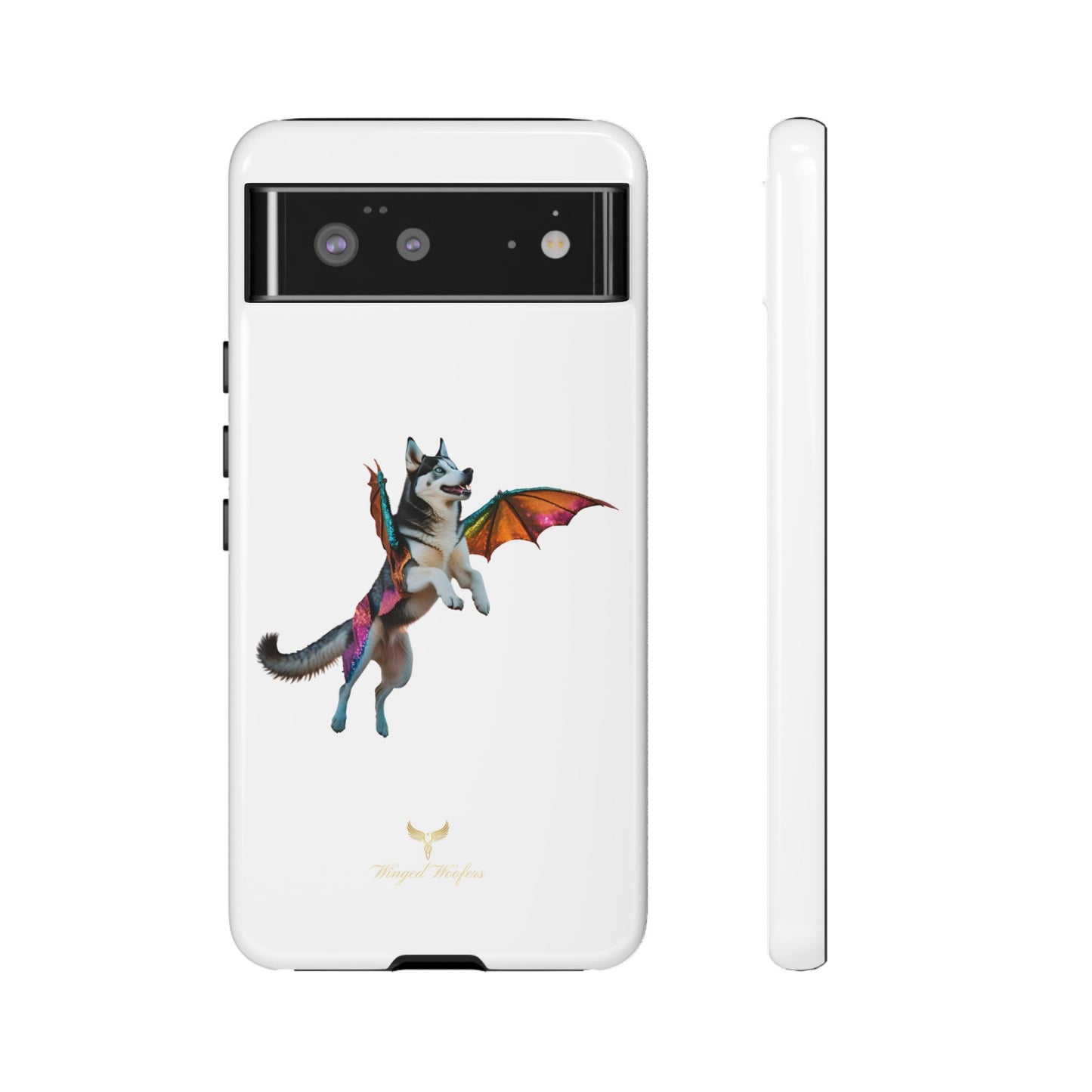 Magical Husky Pet Phone Case - Winged Dog Design | Tough Cases | Unique Animal Lover Gift