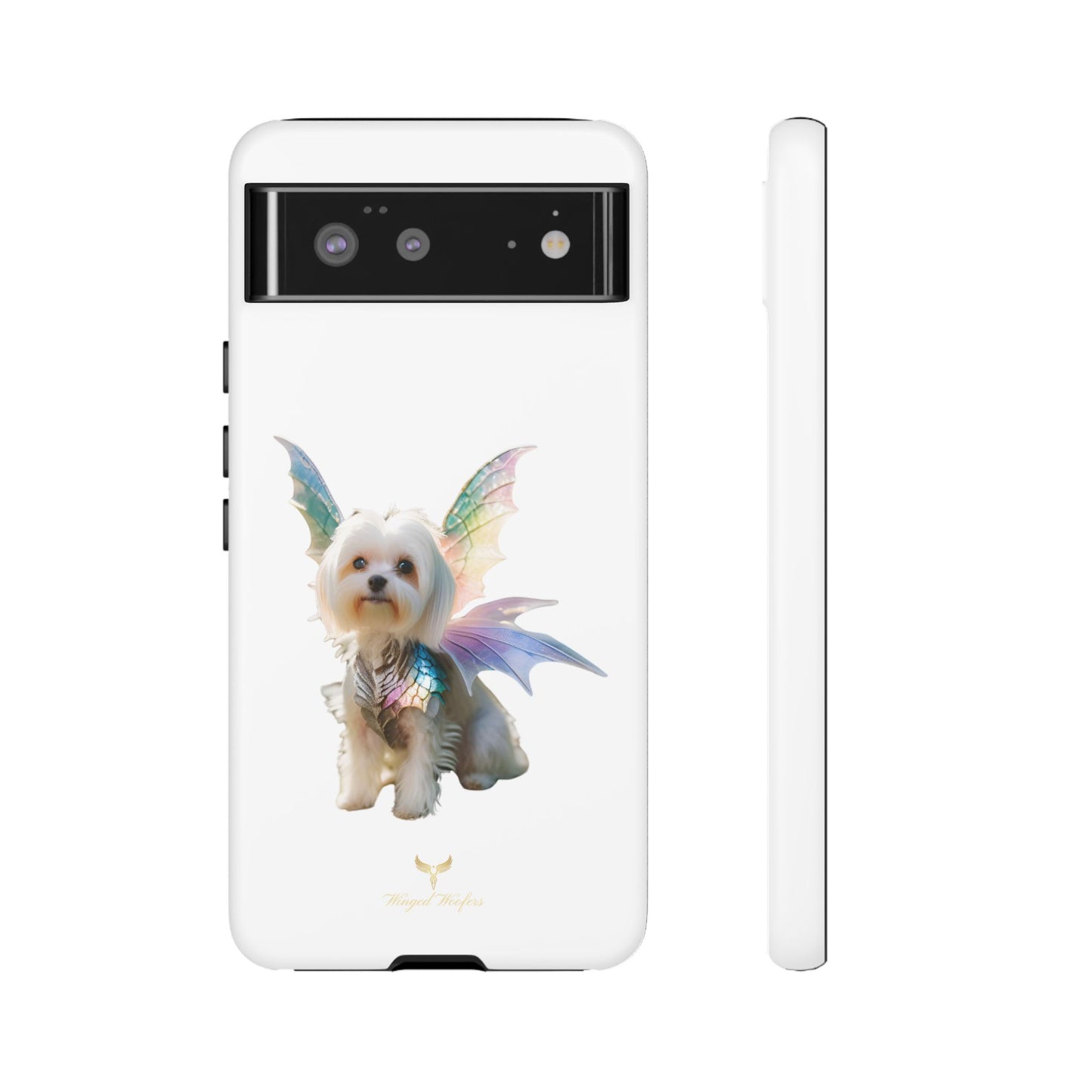 Maltese Dog with Wings Tough Phone Cases