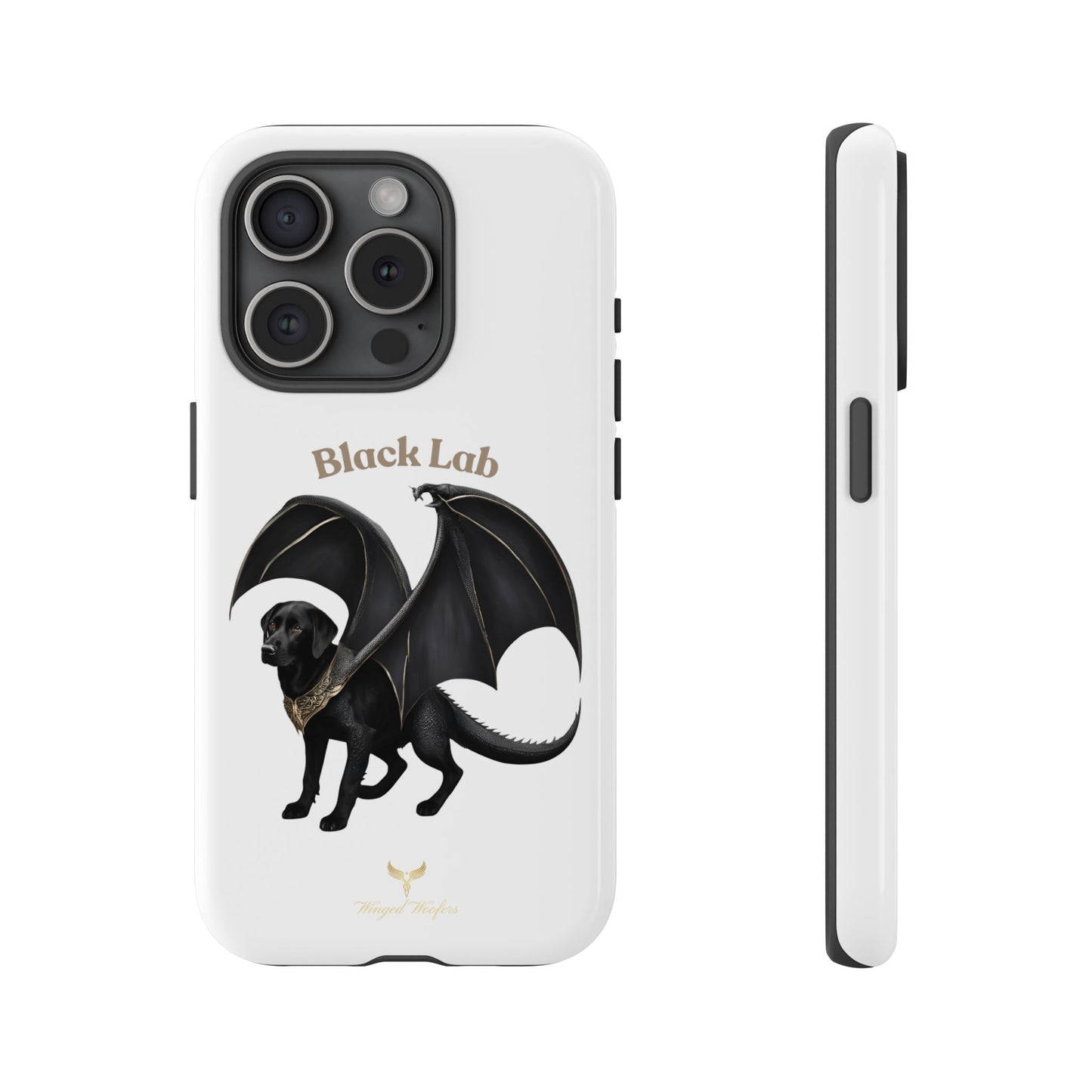 Black Labrador Dragon Case - Tough Phone Case for Pet Lovers