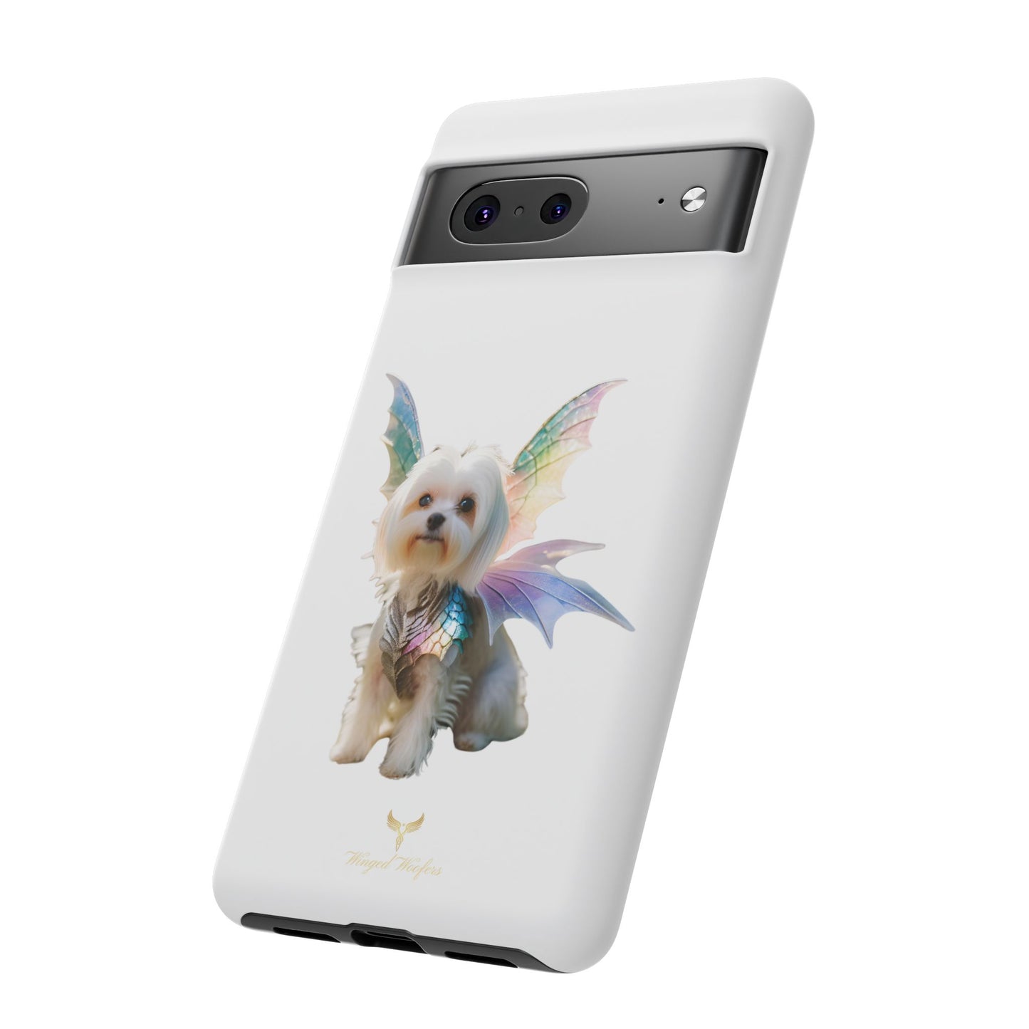 Maltese Dog with Wings Tough Phone Cases