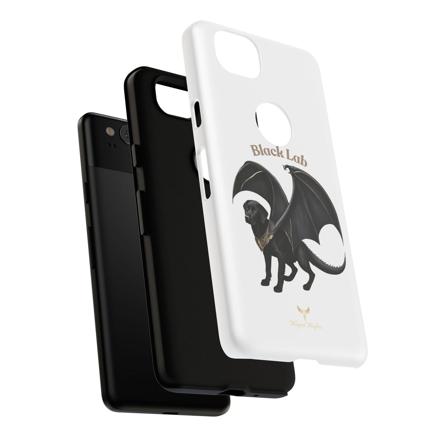 Black Labrador Dragon Case - Tough Phone Case for Pet Lovers