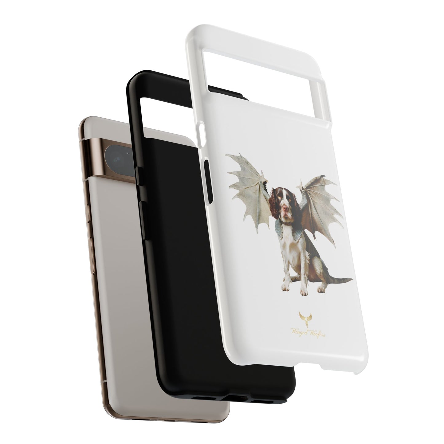 Fantasy Springer Spaniel Dog Phone Case - Tough Cases with Winged Companion Design