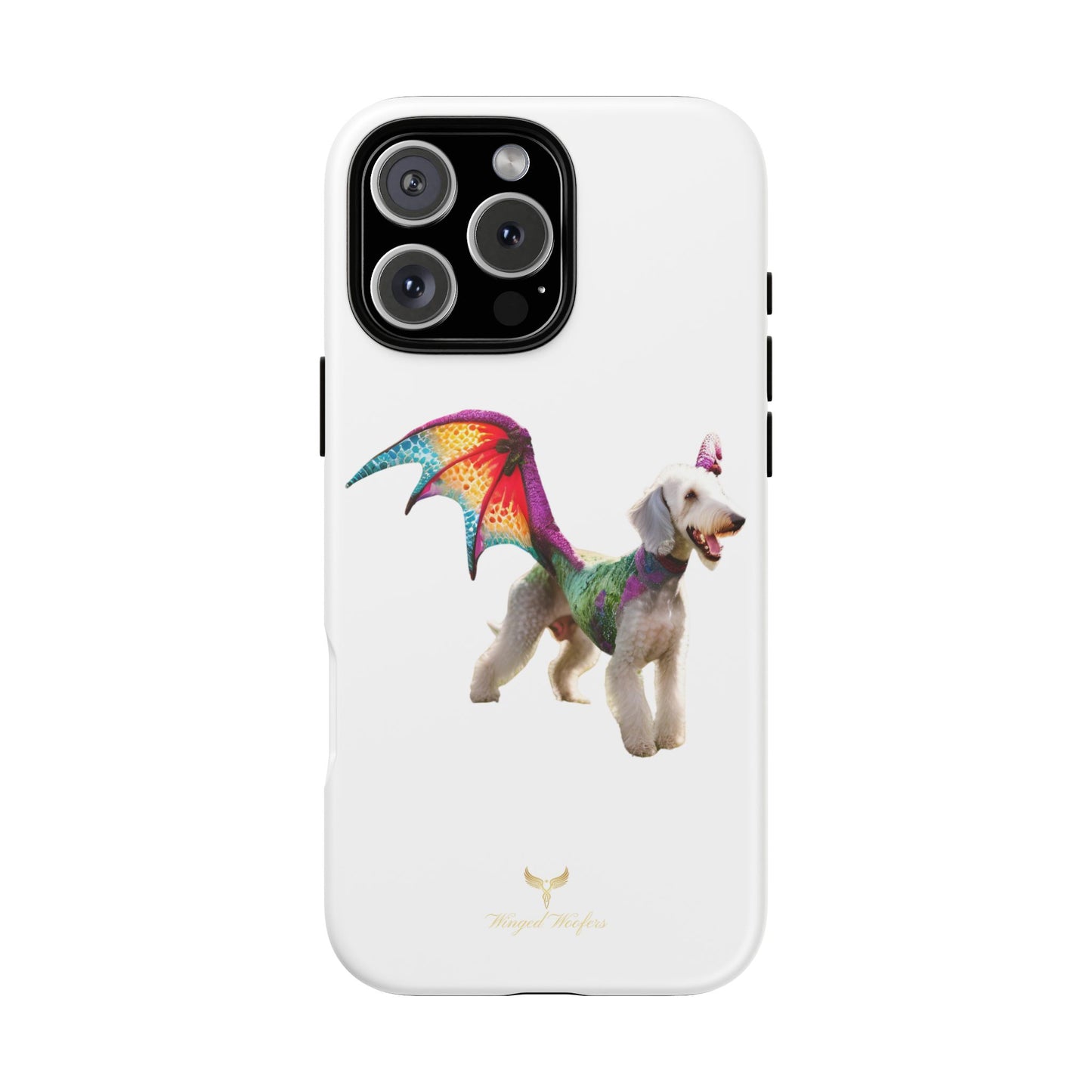 Mythical Bedlington Terrier with Wings Dog iPhone Case | Tough Cases for Pet Lovers