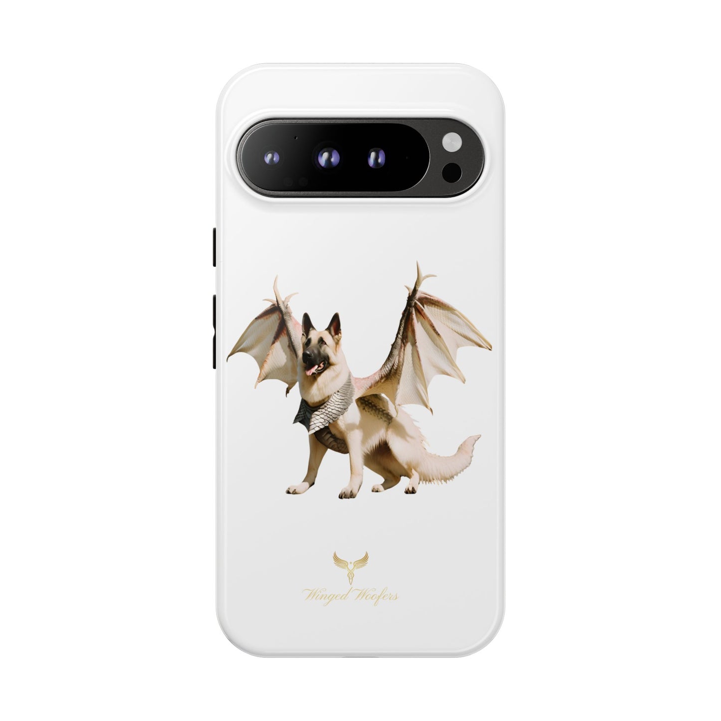 Magical White German Shepherd Dragon Dog Phone Case - Tough, Stylish Protection