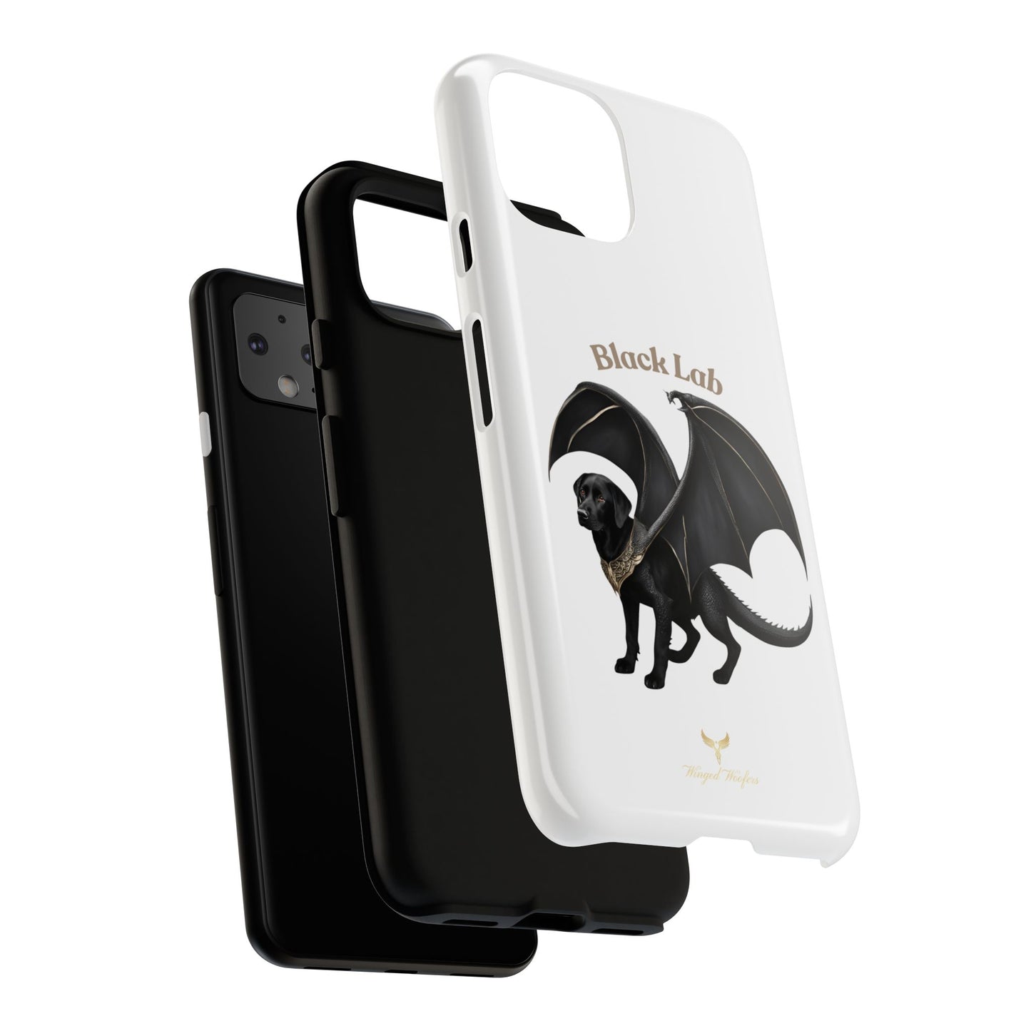 Black Labrador Dragon Case - Tough Phone Case for Pet Lovers