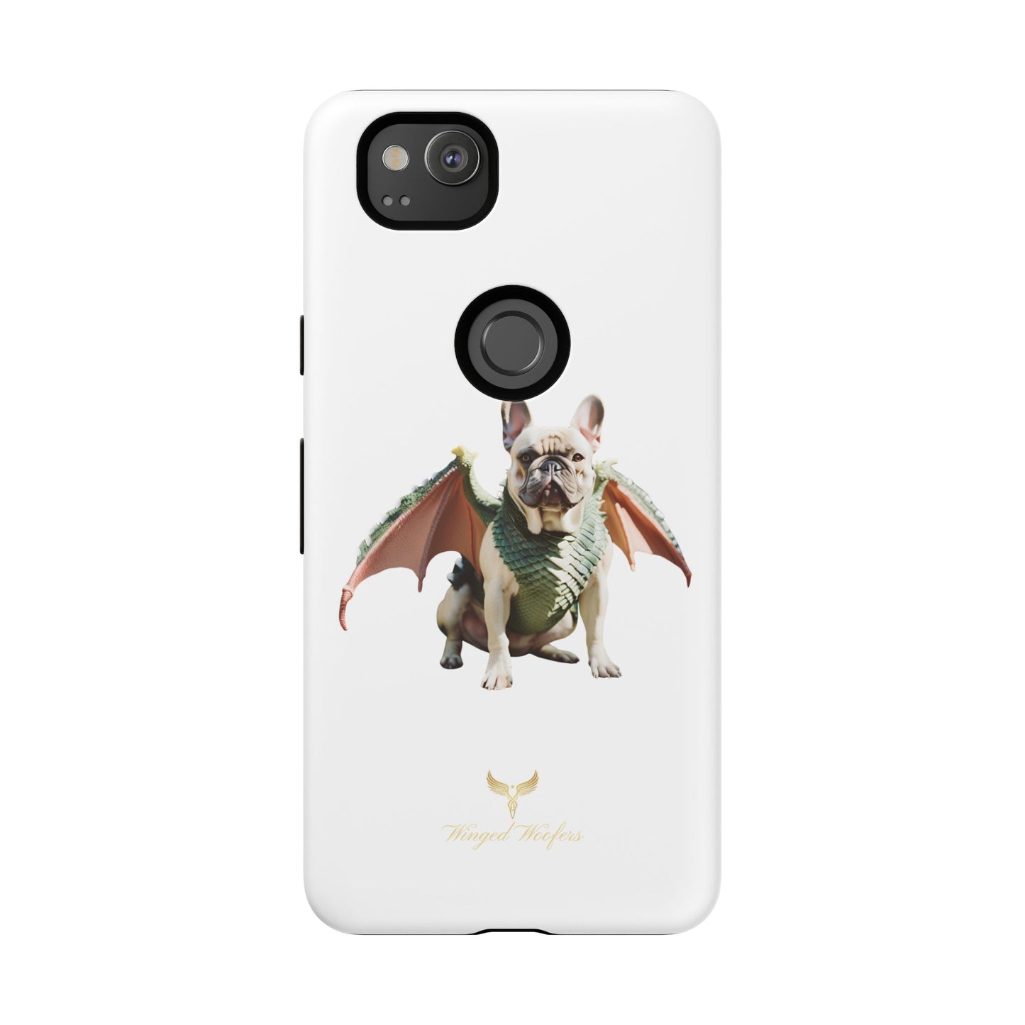 Fantasy French Bulldog Pet Phone Case with Dog in Wings Design