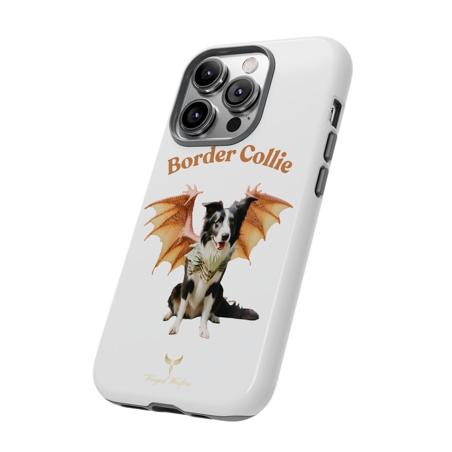 Border Collie Dragon Phone Case - Tough Cases for Dog Lovers