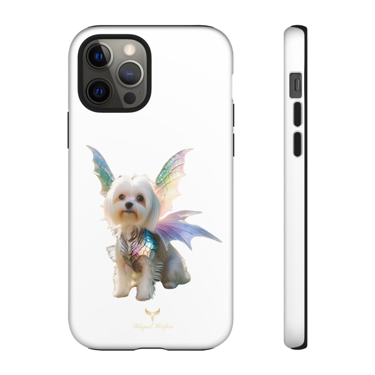 Maltese Dog with Wings Tough Phone Cases