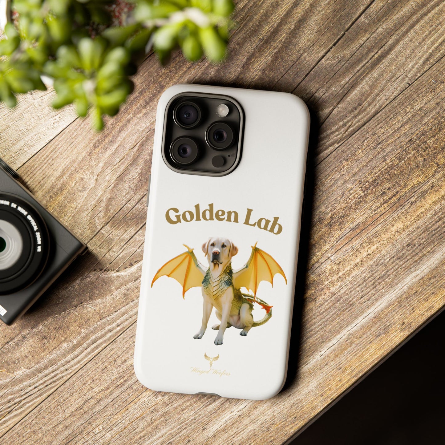 Golden Lab Dragon Phone Case - Tough Protection with a Fun Twist