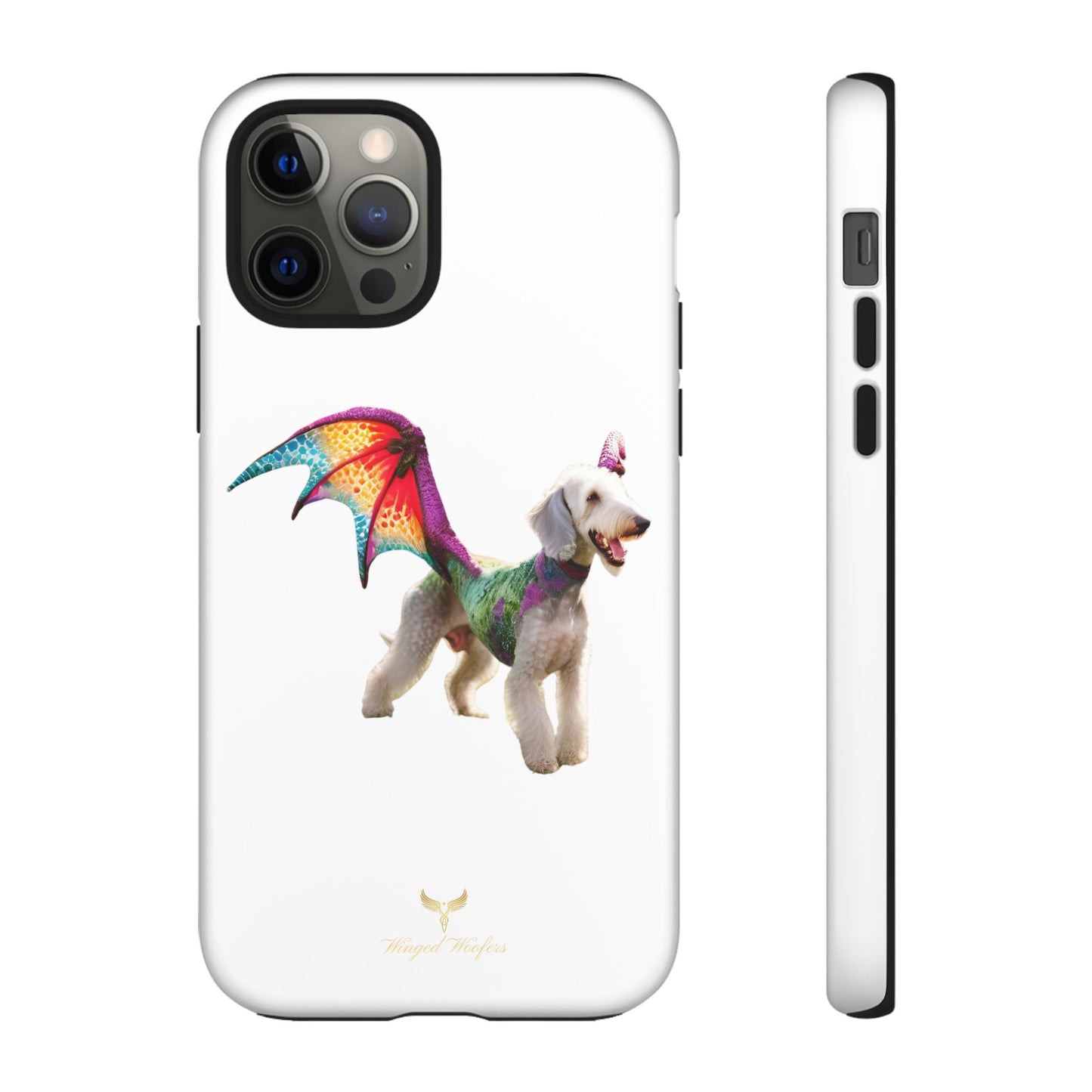 Mythical Bedlington Terrier with Wings Dog iPhone Case | Tough Cases for Pet Lovers