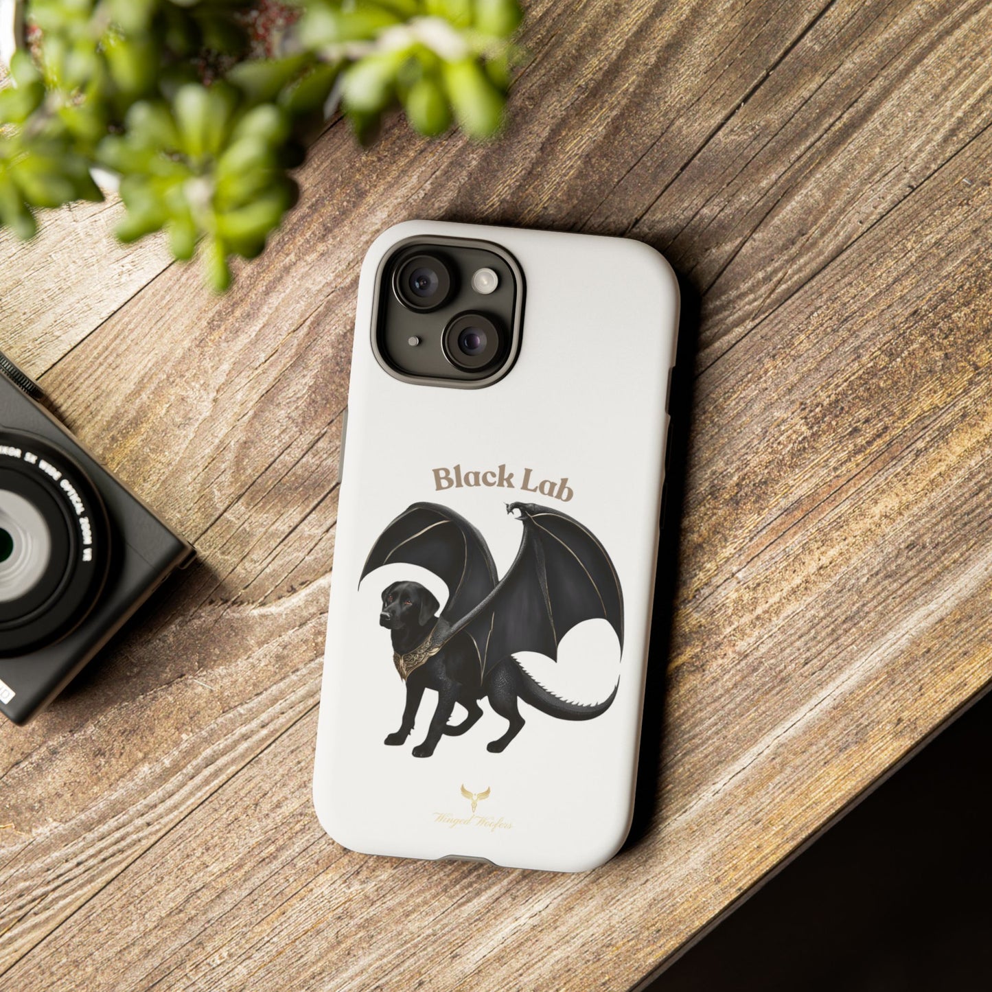 Black Labrador Dragon Case - Tough Phone Case for Pet Lovers