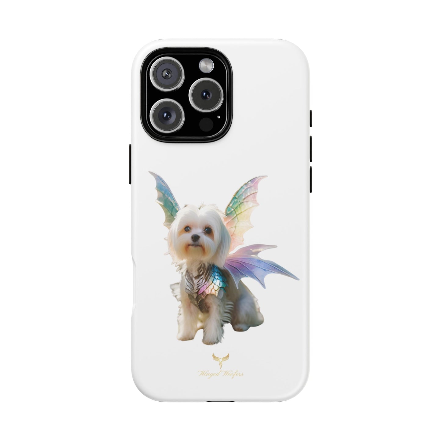 Maltese Dog with Wings Tough Phone Cases