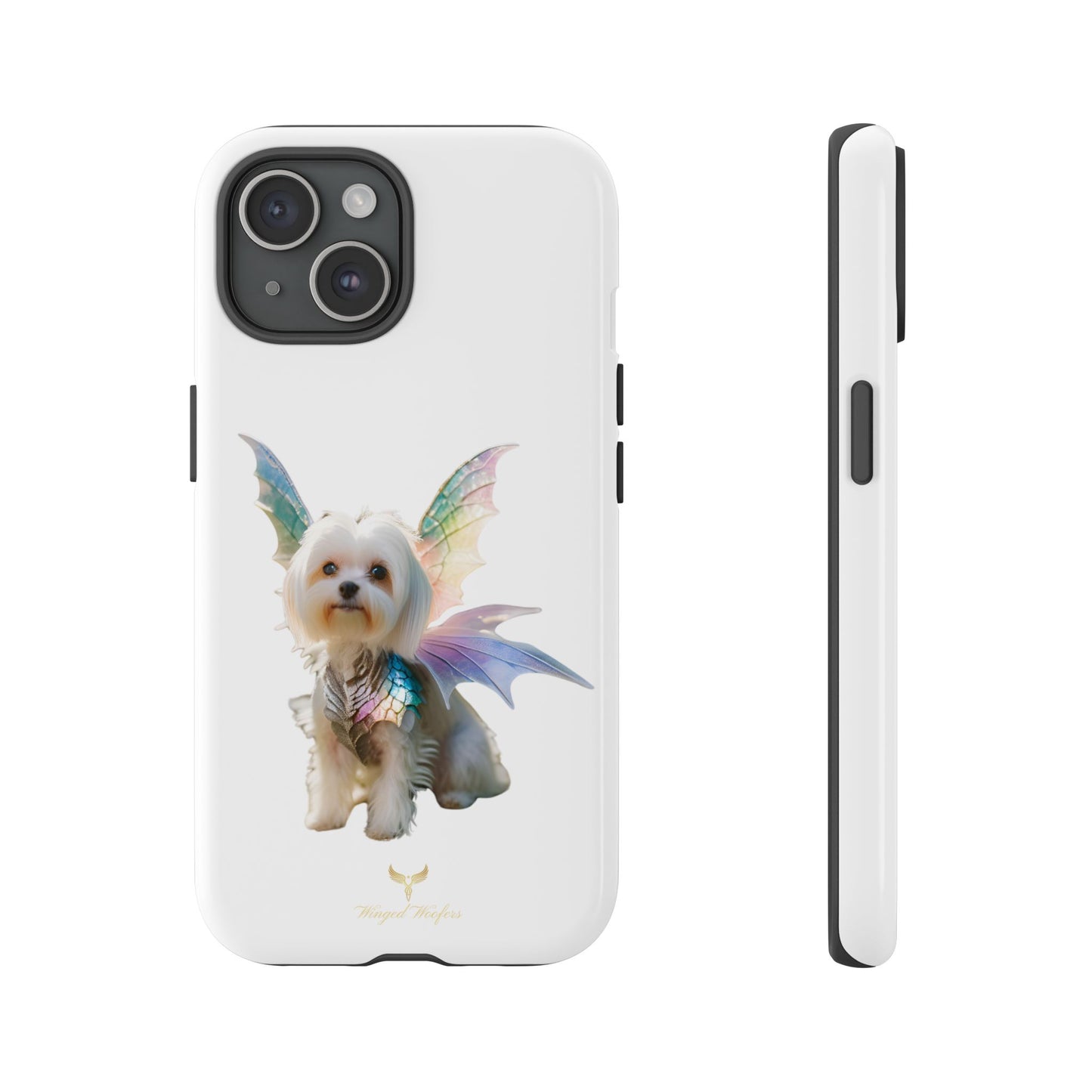 Maltese Dog with Wings Tough Phone Cases