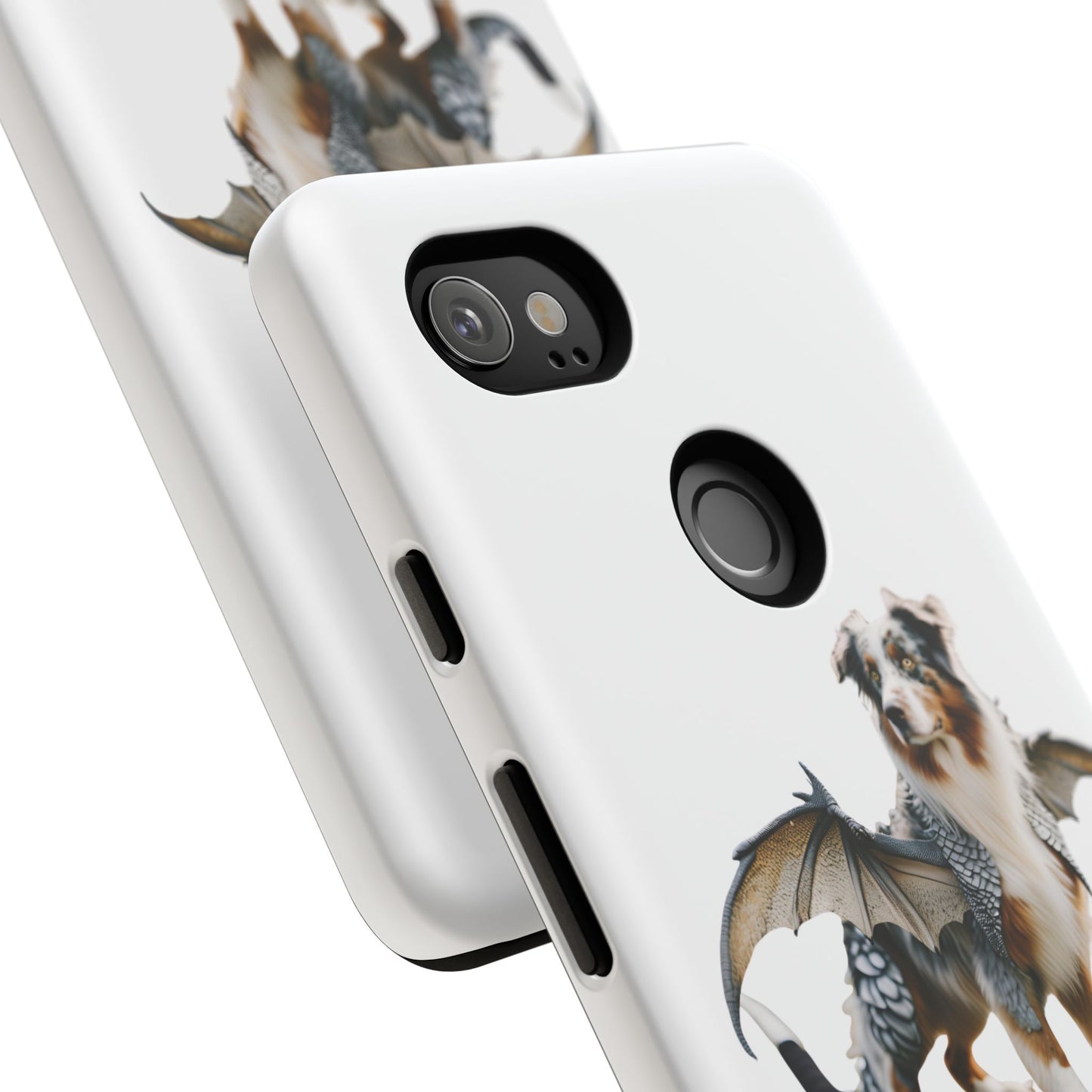 Fantasy Australian Shepherd Dog Phone Case with Wings - Tough Cases for Animal Lovers