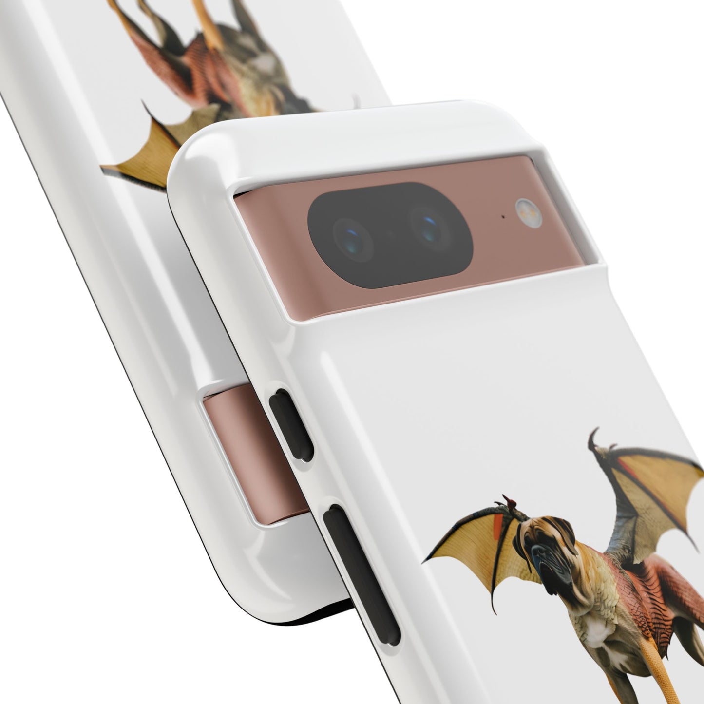 Fantasy Bullmastiff Dog Dragon Phone Case - Tough Cases with Winged Design