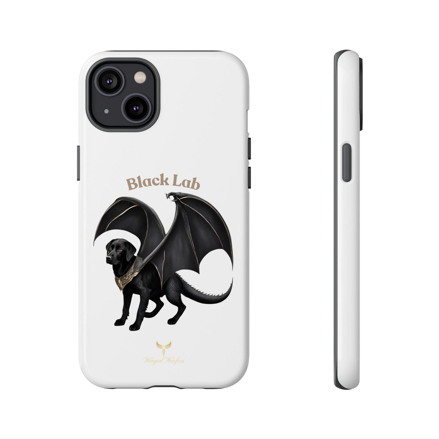 Black Labrador Dragon Case - Tough Phone Case for Pet Lovers