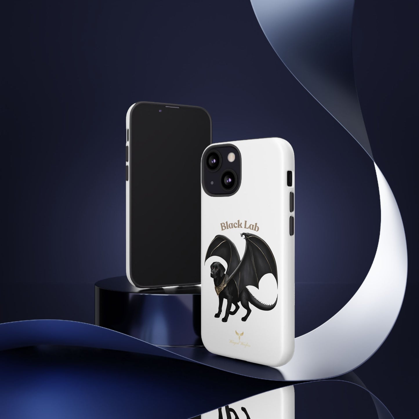 Black Labrador Dragon Case - Tough Phone Case for Pet Lovers