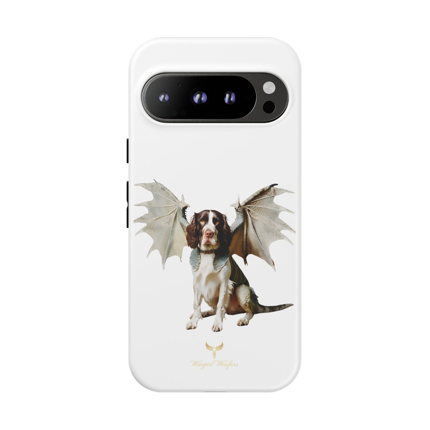 Fantasy Springer Spaniel Dog Phone Case - Tough Cases with Winged Companion Design