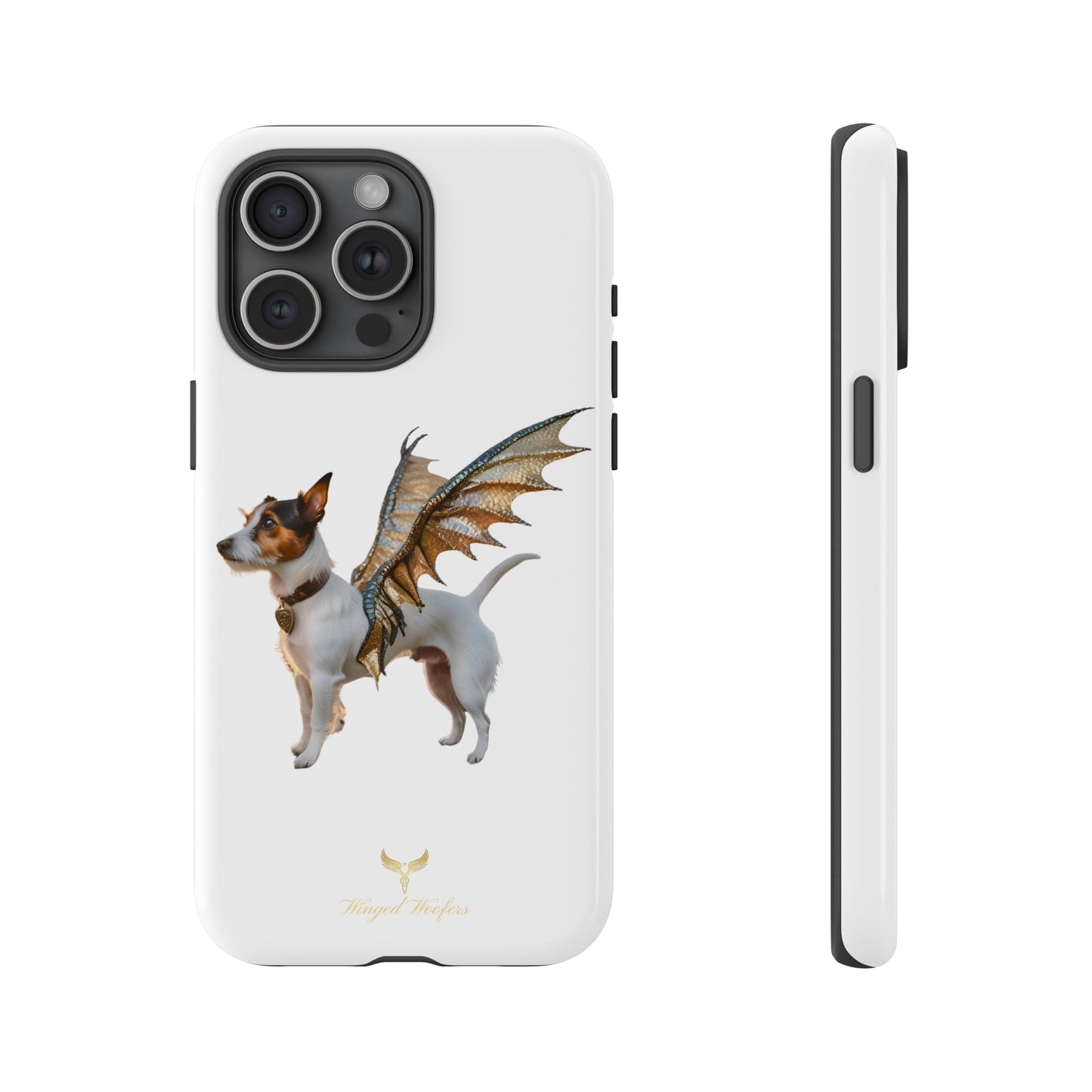 Fantasy Pet Phone Case - Tough Cases with Winged Jack Russell Dog Design