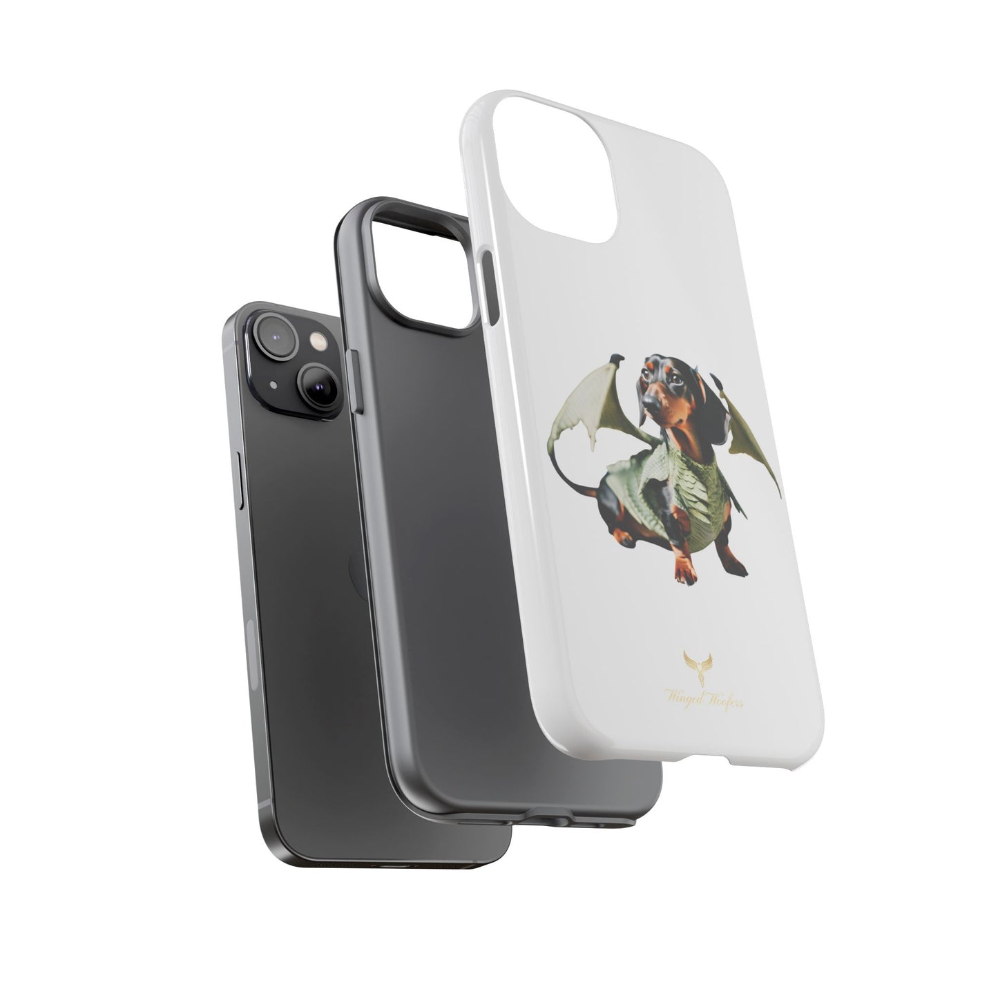 Whimsical Dragon Dog Phone Case - Tough Cases for Pet Lovers