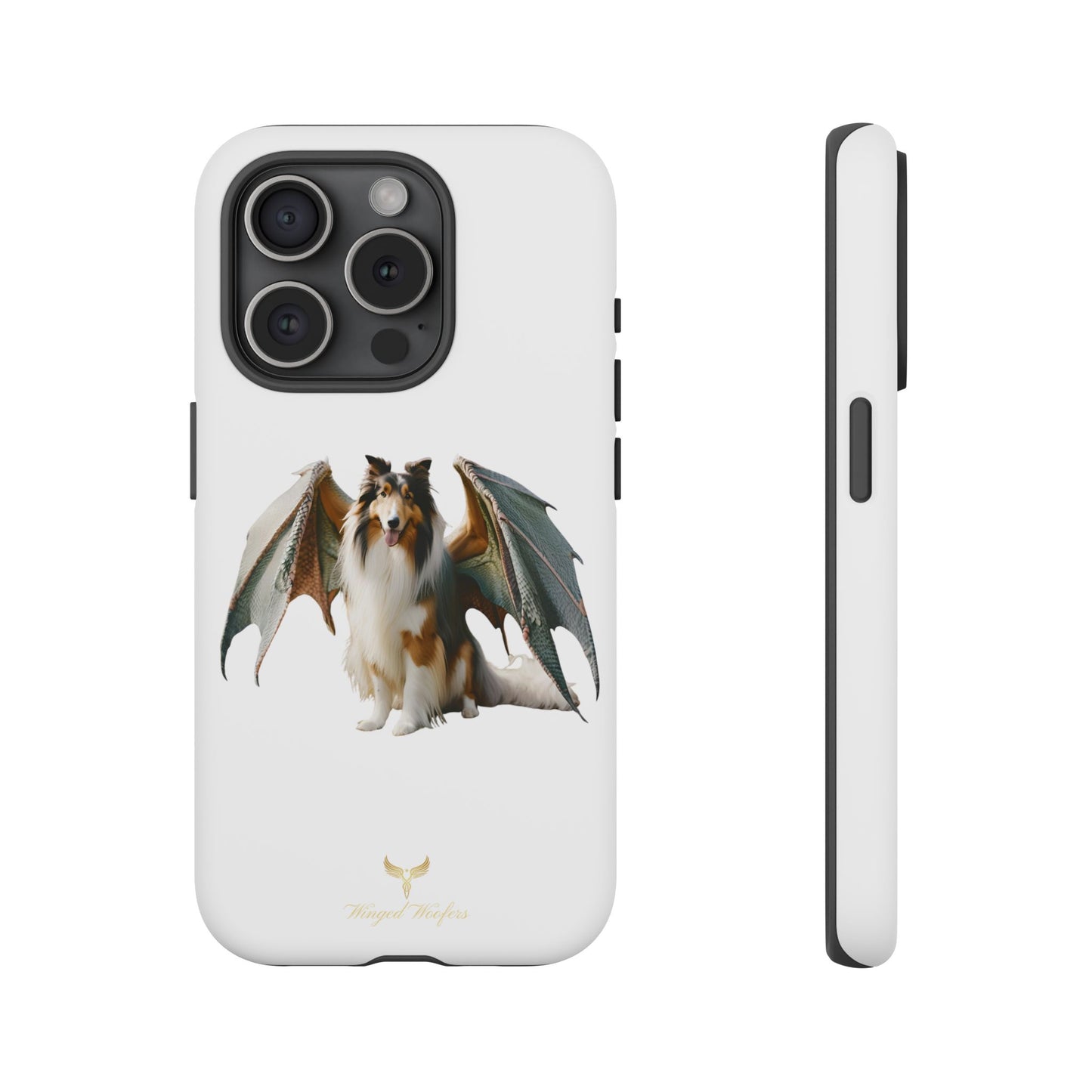 Majestic Dragon Wing Rough Collie Dog Phone Case - Tough Cases for Pet Lovers