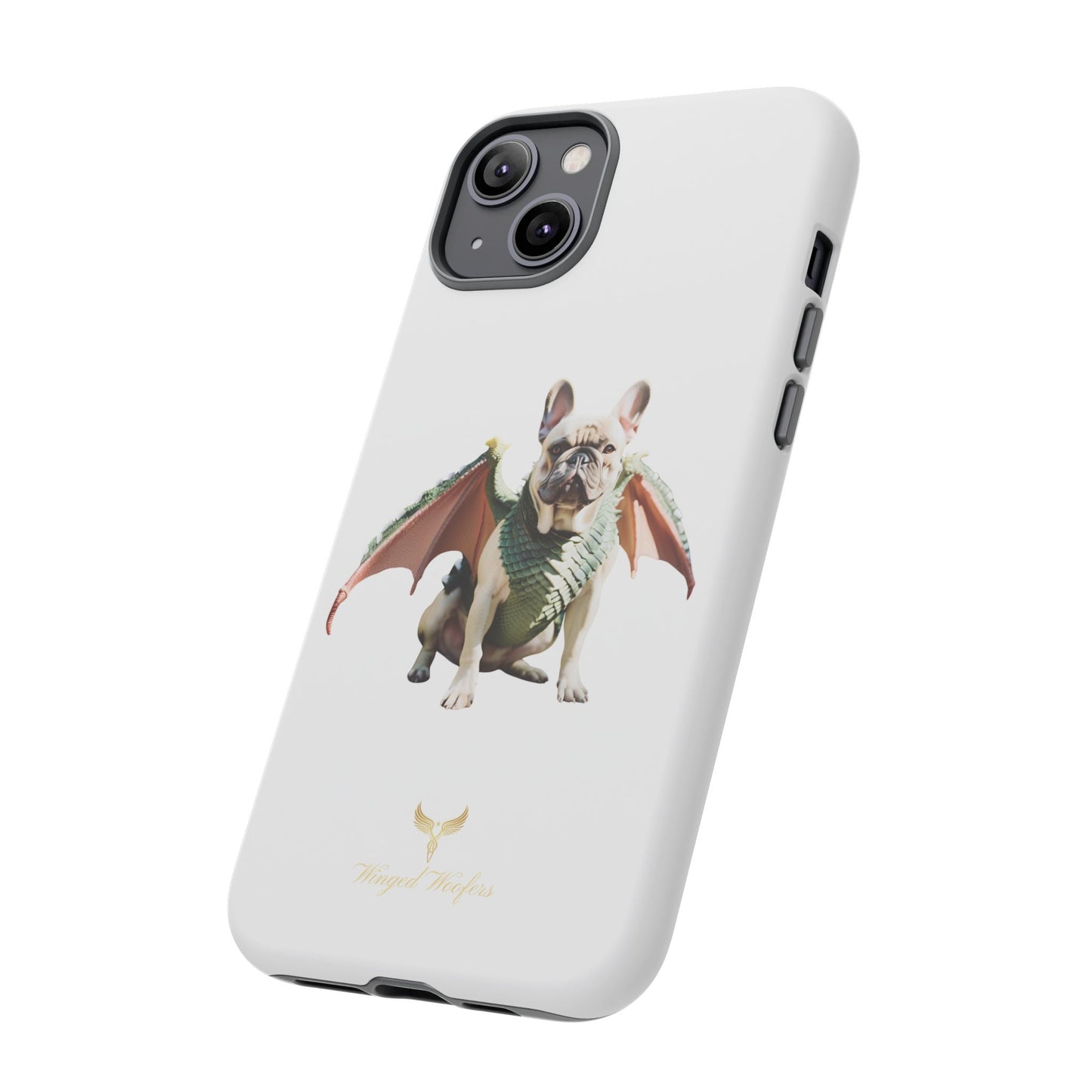 Fantasy French Bulldog Pet Phone Case with Dog in Wings Design