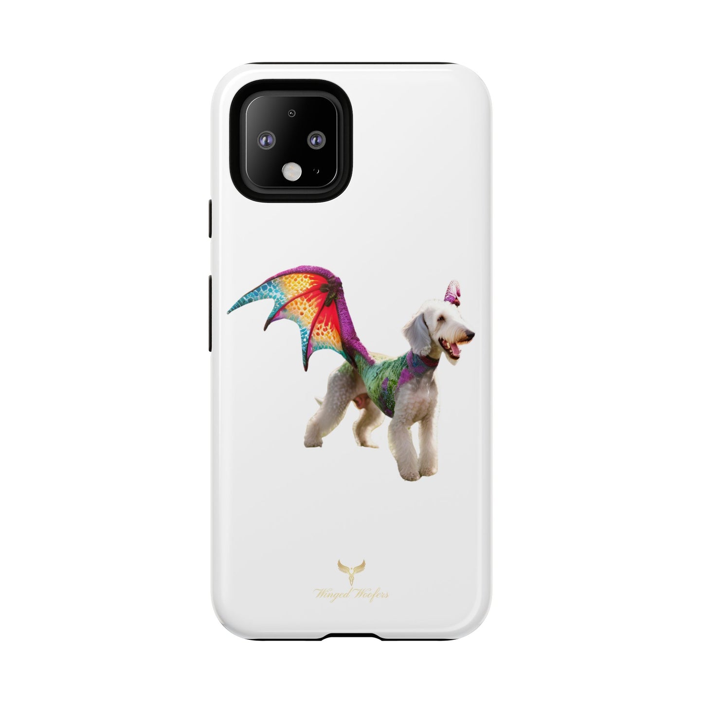 Mythical Bedlington Terrier with Wings Dog iPhone Case | Tough Cases for Pet Lovers