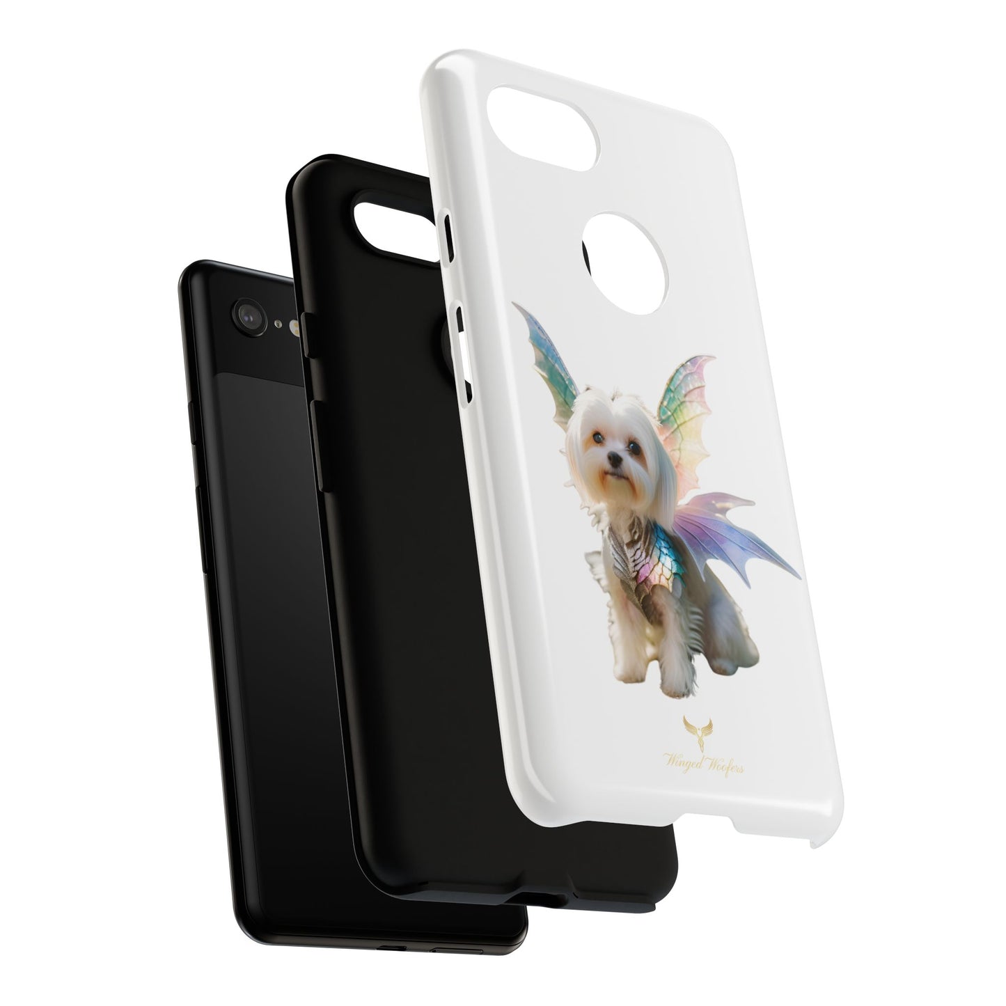 Maltese Dog with Wings Tough Phone Cases