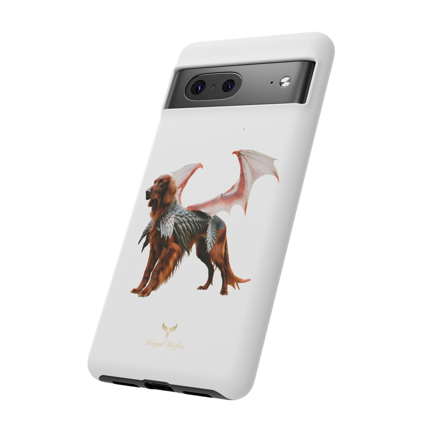 Fantasy Irish Setter with Dragon Wings Phone Case - Tough Cases with Winged Dog Design