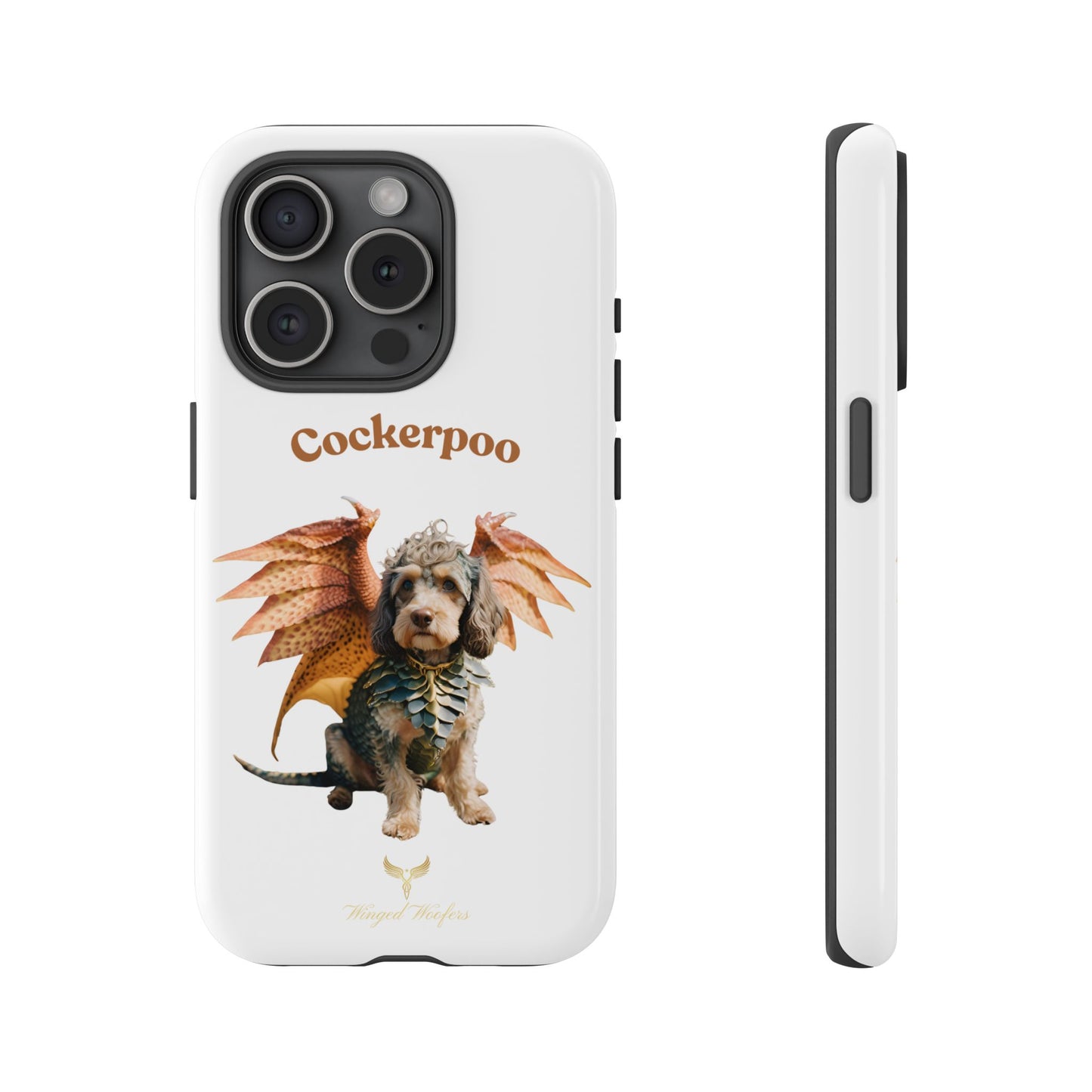 Cockerpoo Dragon Phone Case – Tough & Whimsical Pet Lover Gift