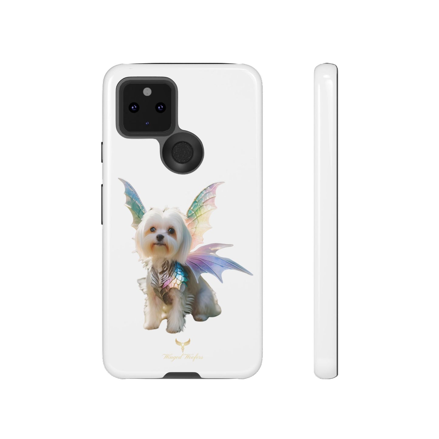 Maltese Dog with Wings Tough Phone Cases